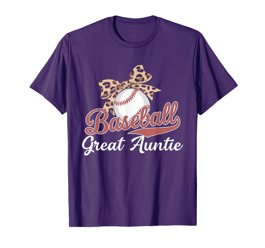 Baseball Great Auntie Baseball T-Shirt - Aesthetic Graphic for Adults - T-Shirt, Sweatshirt, Hoodie