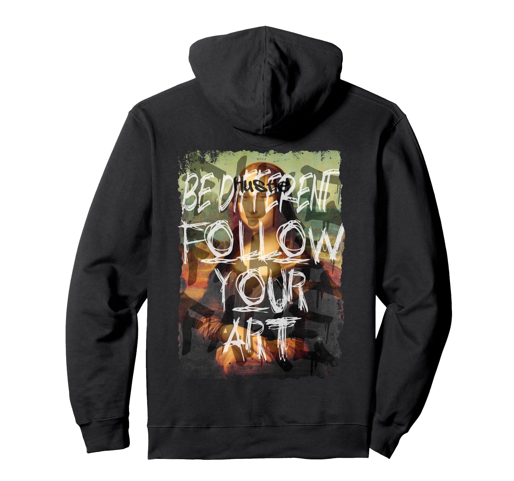 Mona Lisa Art Y2K Back Streetwear Hoodie - Graphic Print for Adults - T-Shirt, Sweatshirt, Hoodie