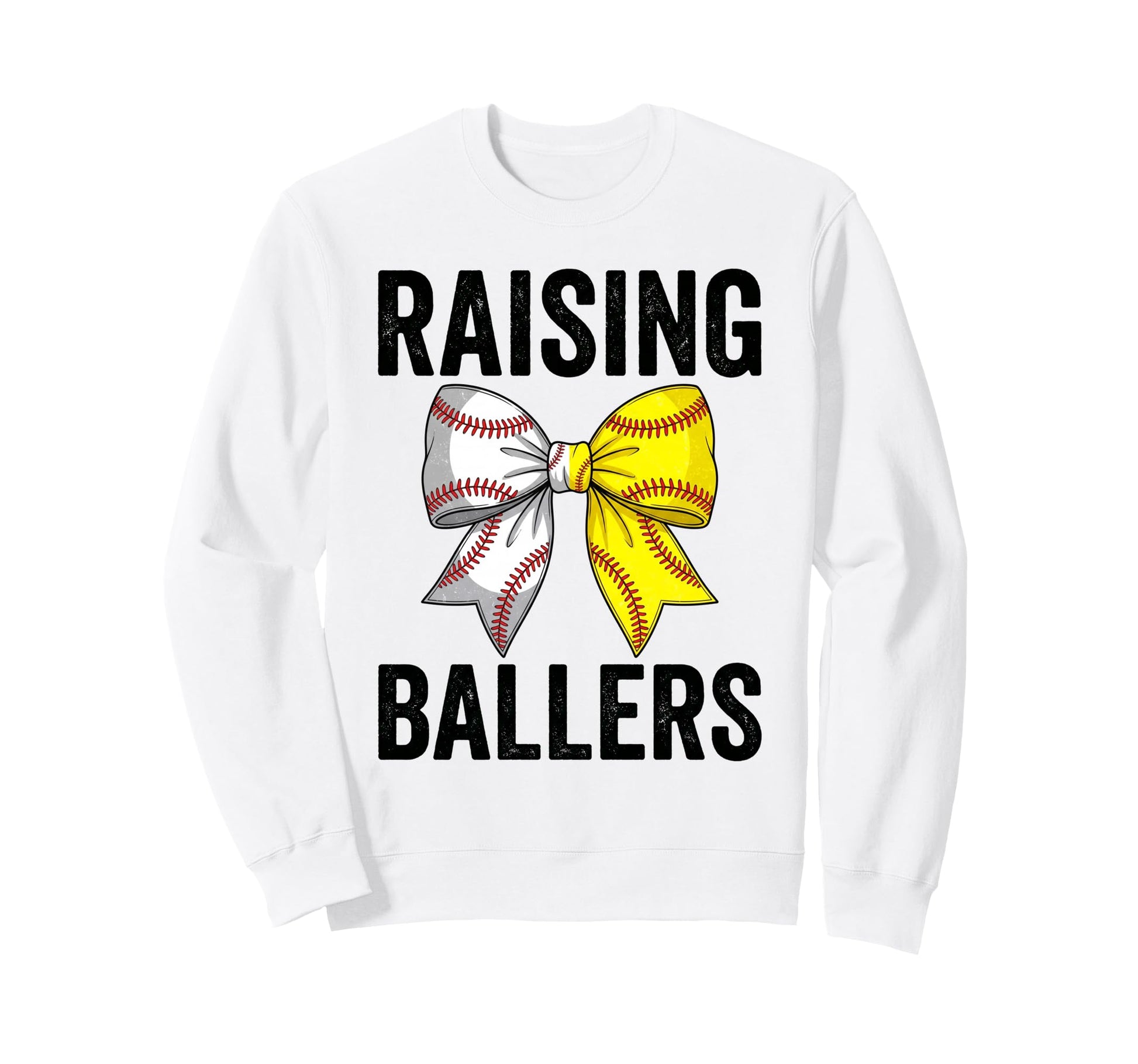 Raising Ballers Baseball And Softball Sweatshirt - Minimalist Print Unisex - T-Shirt, Sweatshirt, Hoodie