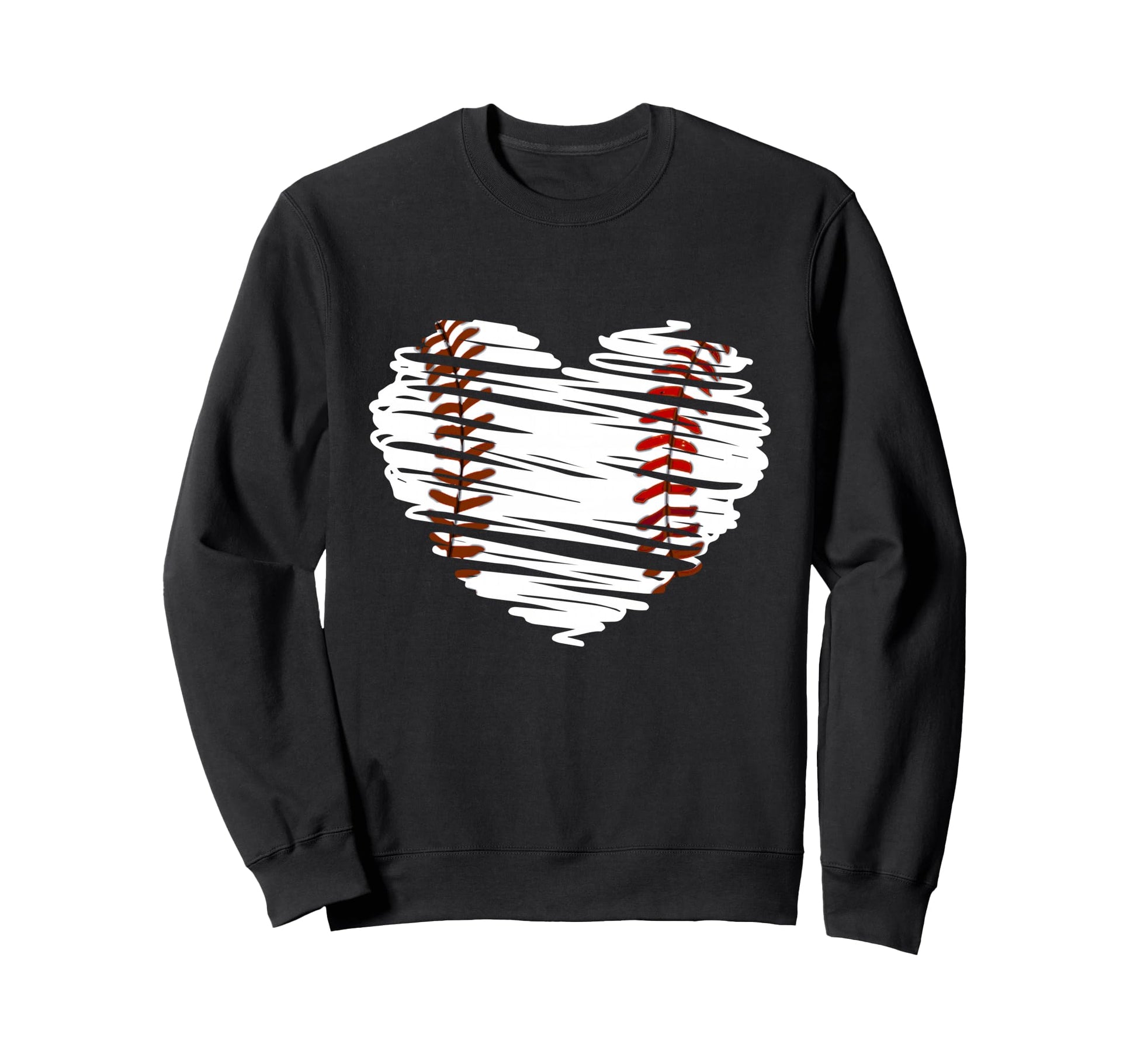 Baseball Love Heart Baseball Game Sweatshirt - Custom Art Print Men Women - T-Shirt, Sweatshirt, Hoodie
