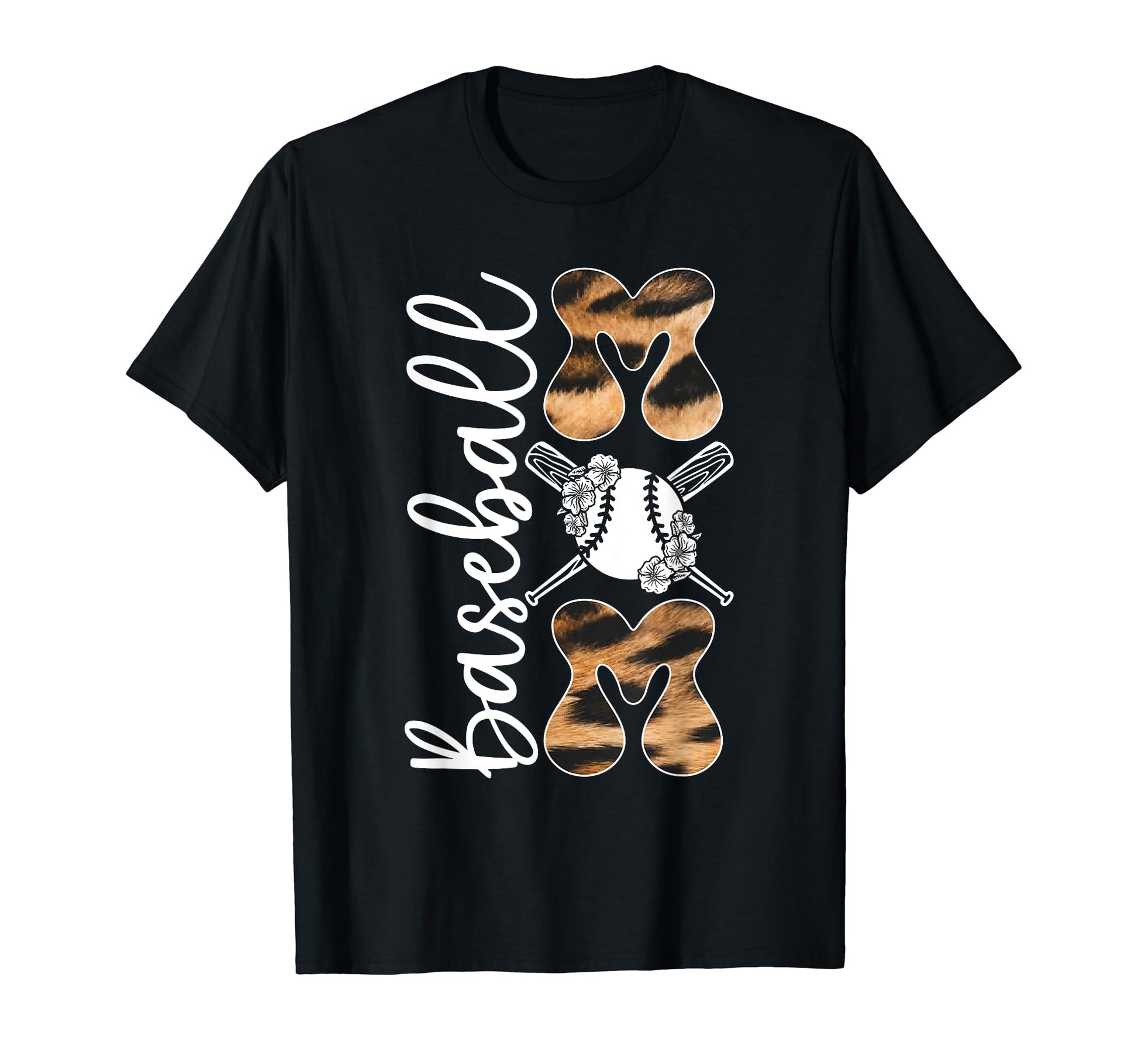 Happy Mothers Day Baseball Mom Leopard T-Shirt - Novelty Apparel Unisex - T-Shirt, Sweatshirt, Hoodie