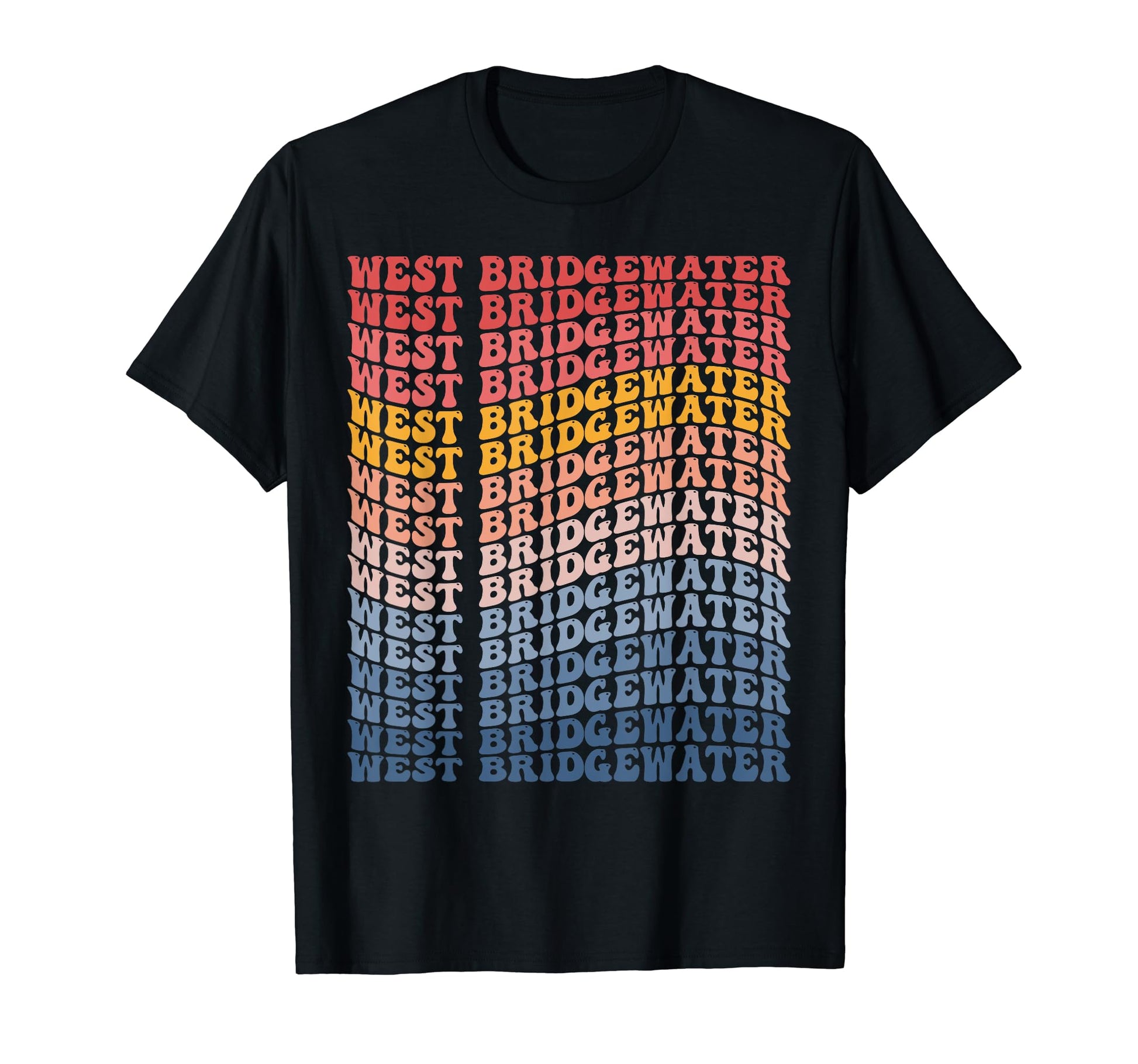 West Bridgewater City Groovy T-Shirt - Custom Art Print for Adults - T-Shirt, Sweatshirt, Hoodie