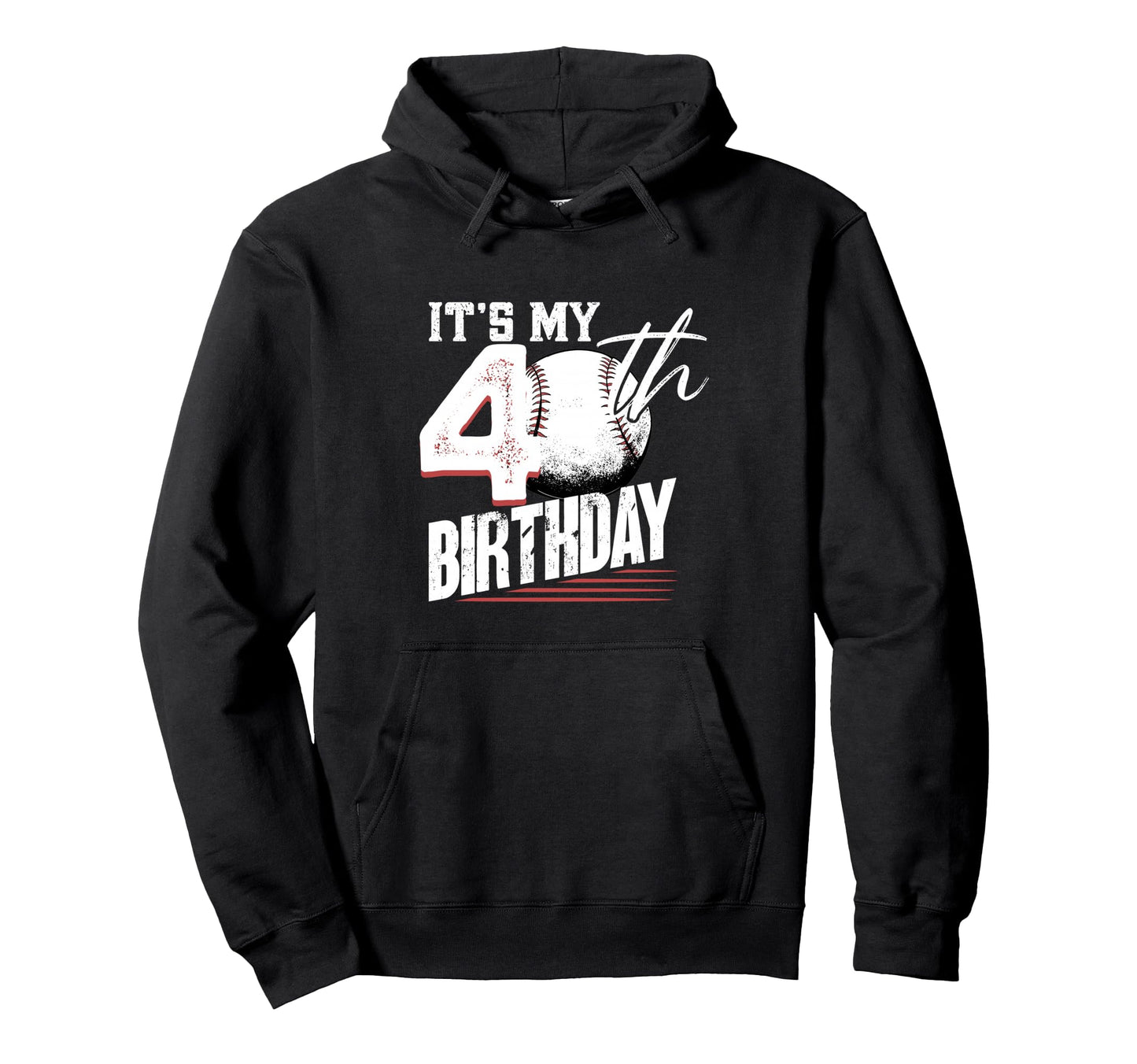 40 Years Old Baseball 40Th Birthday Hoodie - Custom Art Print Unisex - T-Shirt, Sweatshirt, Hoodie