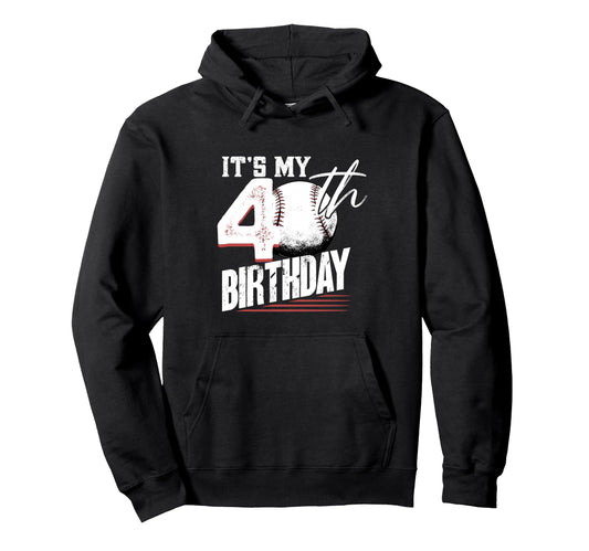 40 Years Old Baseball 40Th Birthday Hoodie - Custom Art Print Unisex - T-Shirt, Sweatshirt, Hoodie