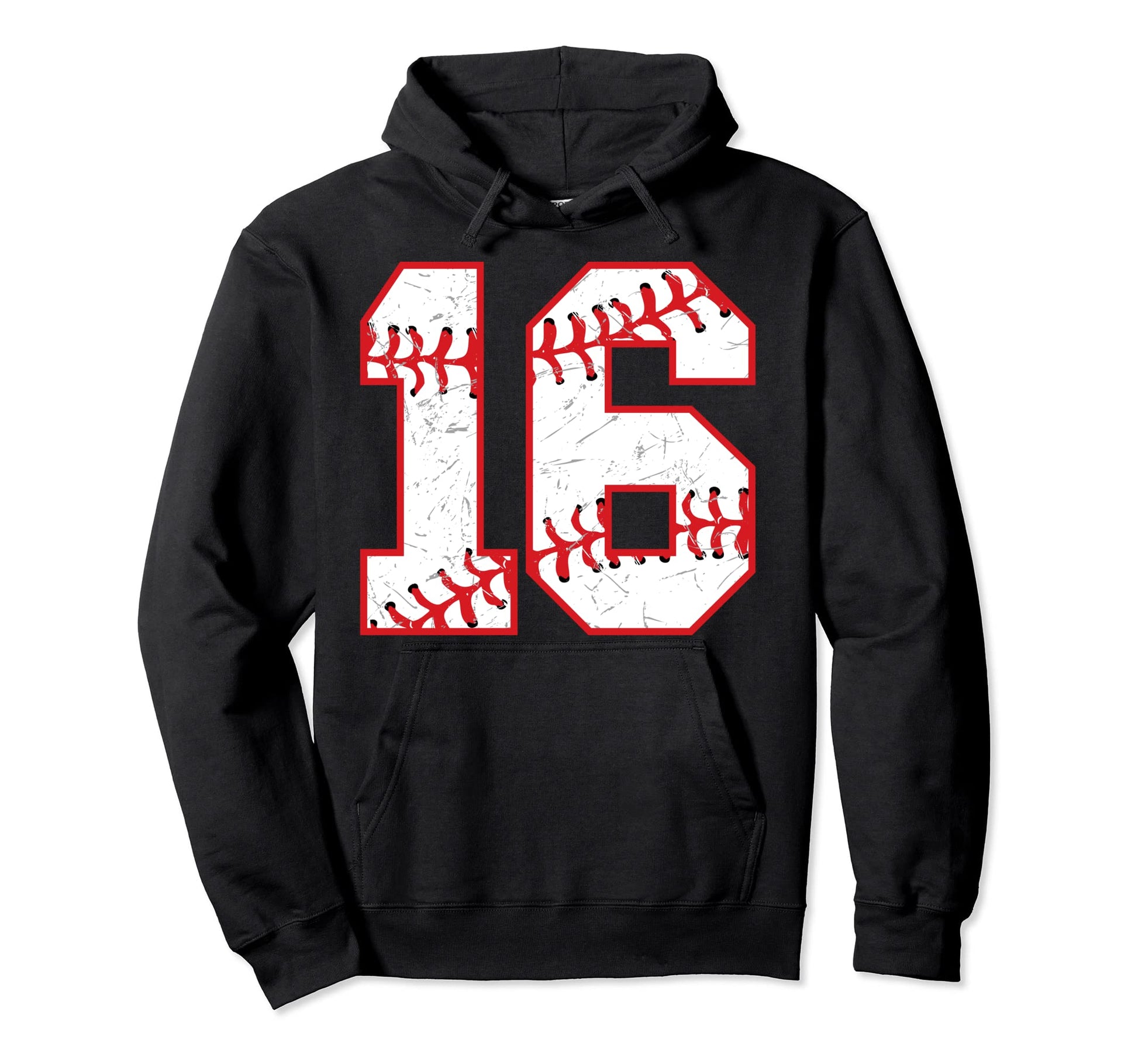 16 Birthday Baseball Theme Bday Party Hoodie - Streetwear Style Unisex - T-Shirt, Sweatshirt, Hoodie