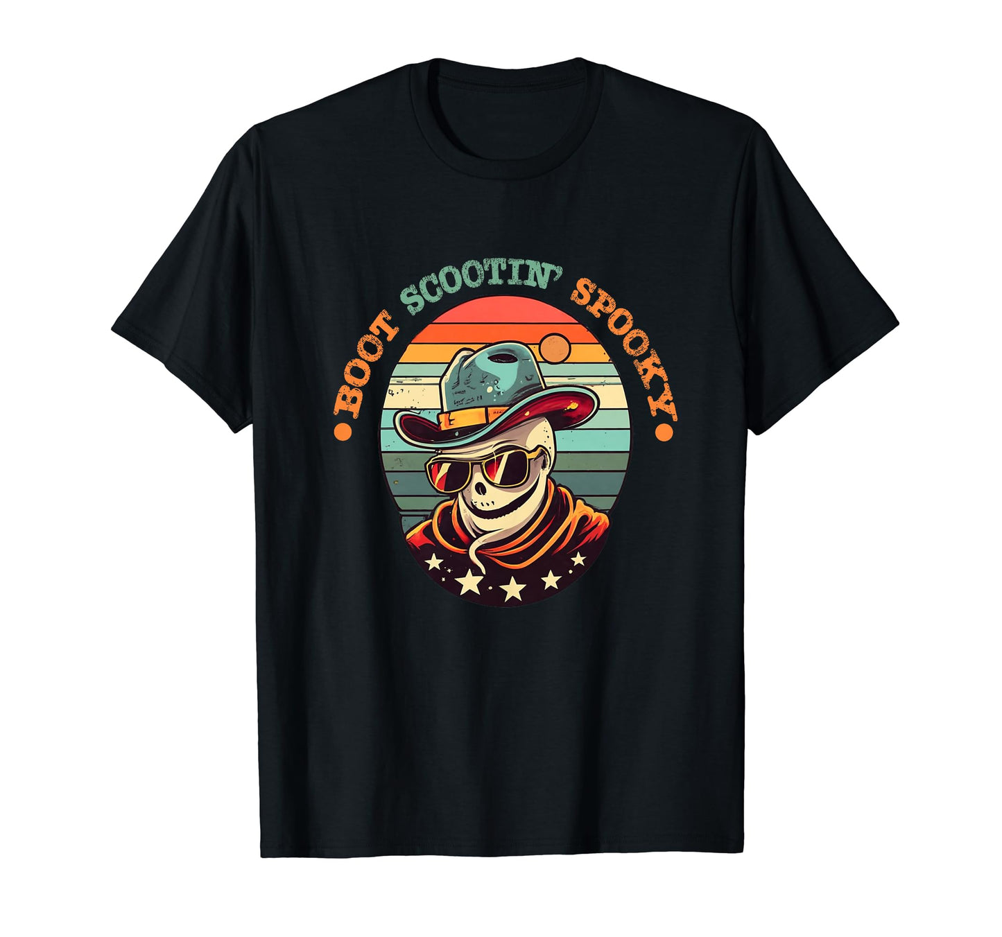 Western Halloween Cowboy Ghost Boot T-Shirt - Graphic Print Men Women - T-Shirt, Sweatshirt, Hoodie