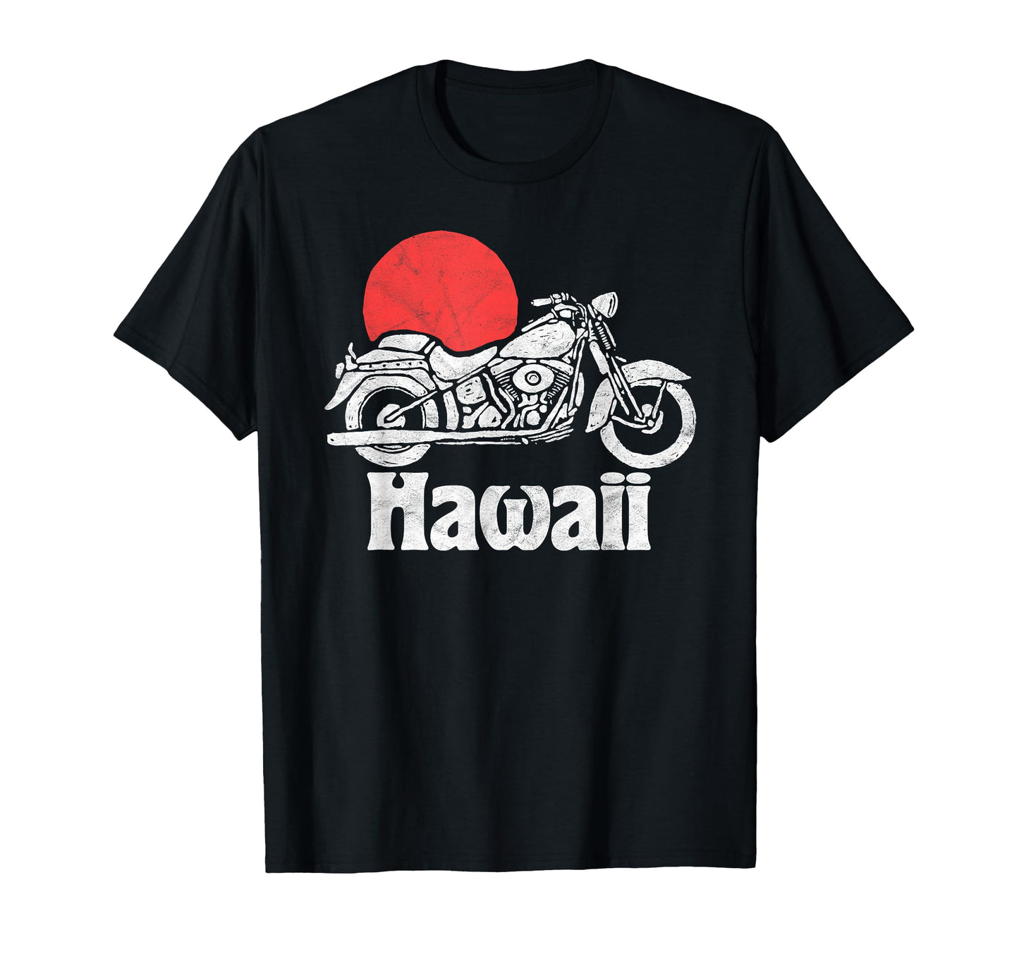 Hawaii Motorcycle Sun Minimalist T-Shirt - Streetwear Style Men Women - T-Shirt, Sweatshirt, Hoodie