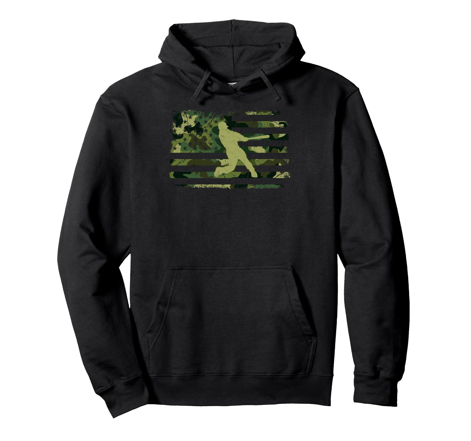 Baseball Us Camouflage Flag Baseball Hoodie - Aesthetic Graphic for Adults - T-Shirt, Sweatshirt, Hoodie