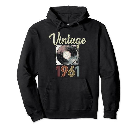 1961 Vinyl Record Player 63Rd Hoodie - Aesthetic Graphic Men Women - T-Shirt, Sweatshirt, Hoodie