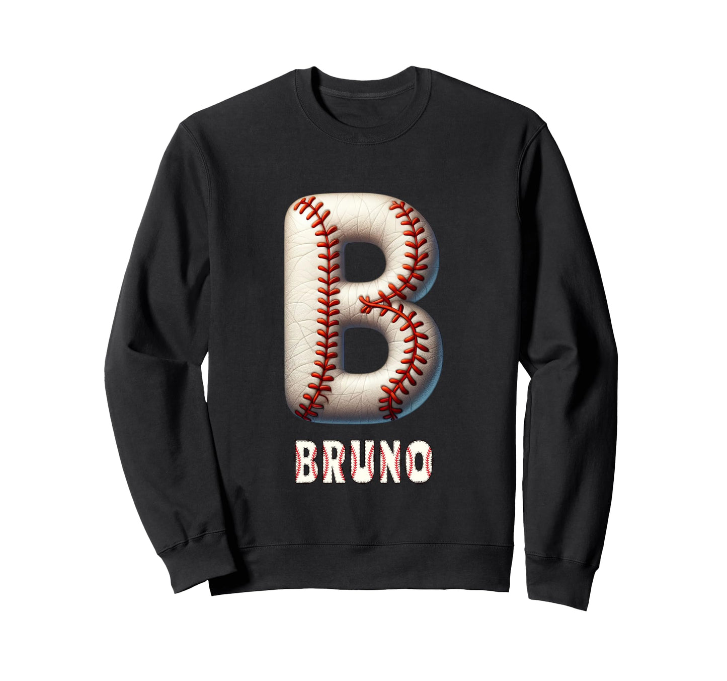 Baseball Home Run Eddy Initial Sweatshirt - Custom Art Print for Adults - T-Shirt, Sweatshirt, Hoodie