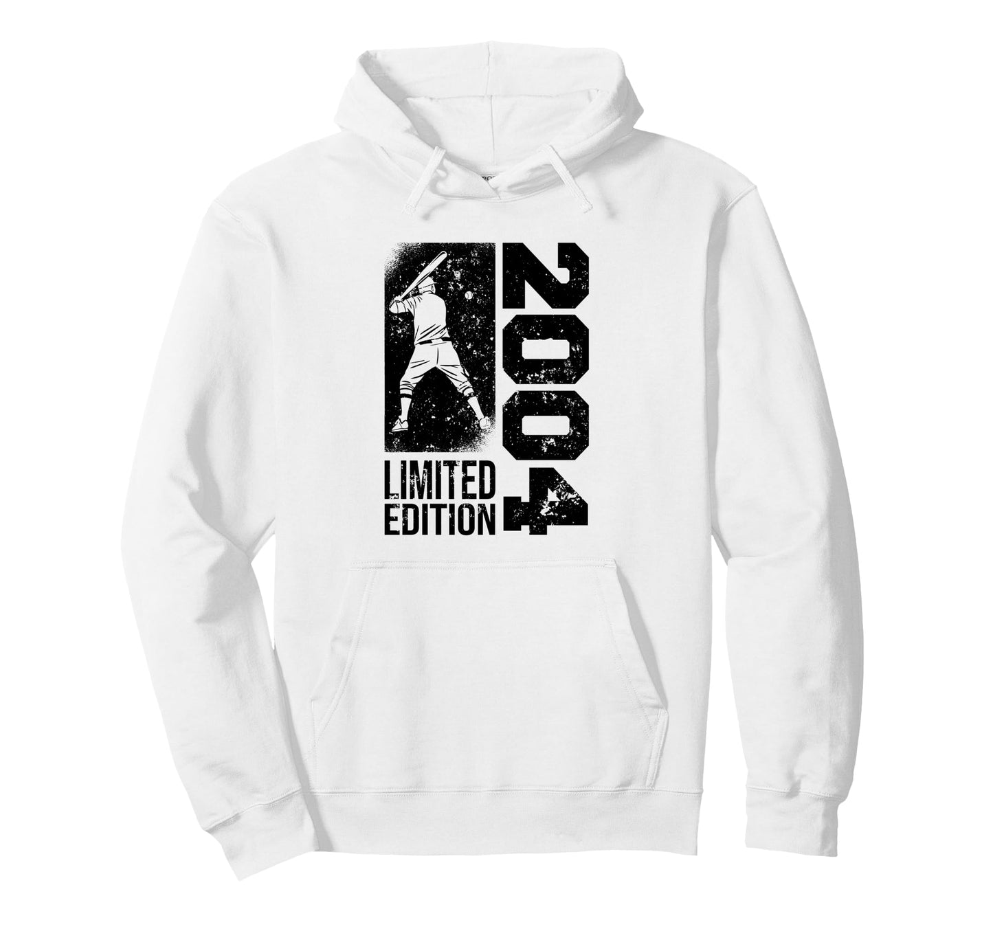 Baseball Player Born 2004 Birthday Hoodie - Fun Novelty Design for Adults - T-Shirt, Sweatshirt, Hoodie