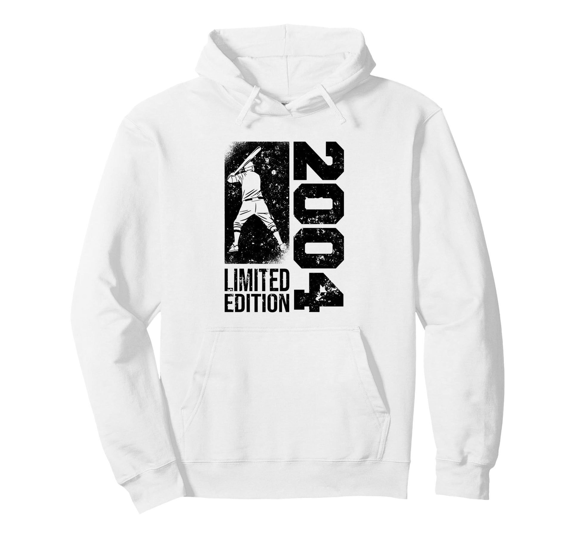 Baseball Player Born 2004 Birthday Hoodie - Fun Novelty Design for Adults - T-Shirt, Sweatshirt, Hoodie