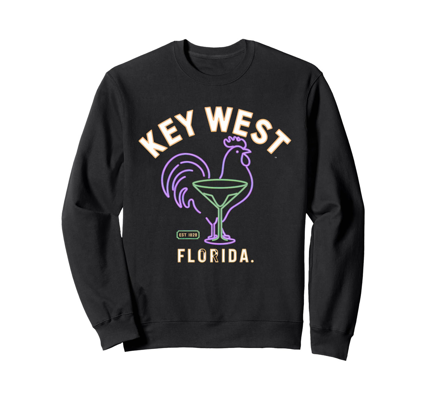 Key West Florida Rooster Vaction Sweatshirt - Novelty Apparel Men Women - T-Shirt, Sweatshirt, Hoodie