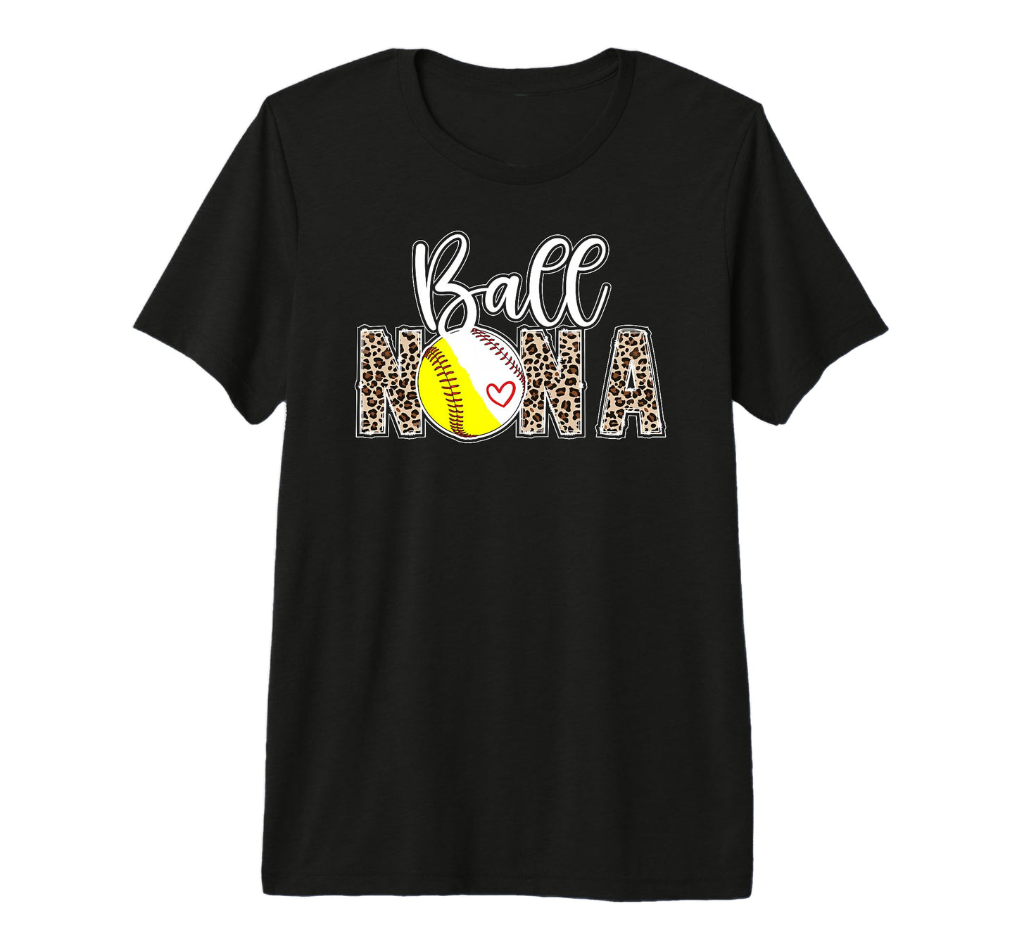 Ball Nana Leopard Softball Baseball Nana T-Shirt - Trendy Graphic Unisex - T-Shirt, Sweatshirt, Hoodie