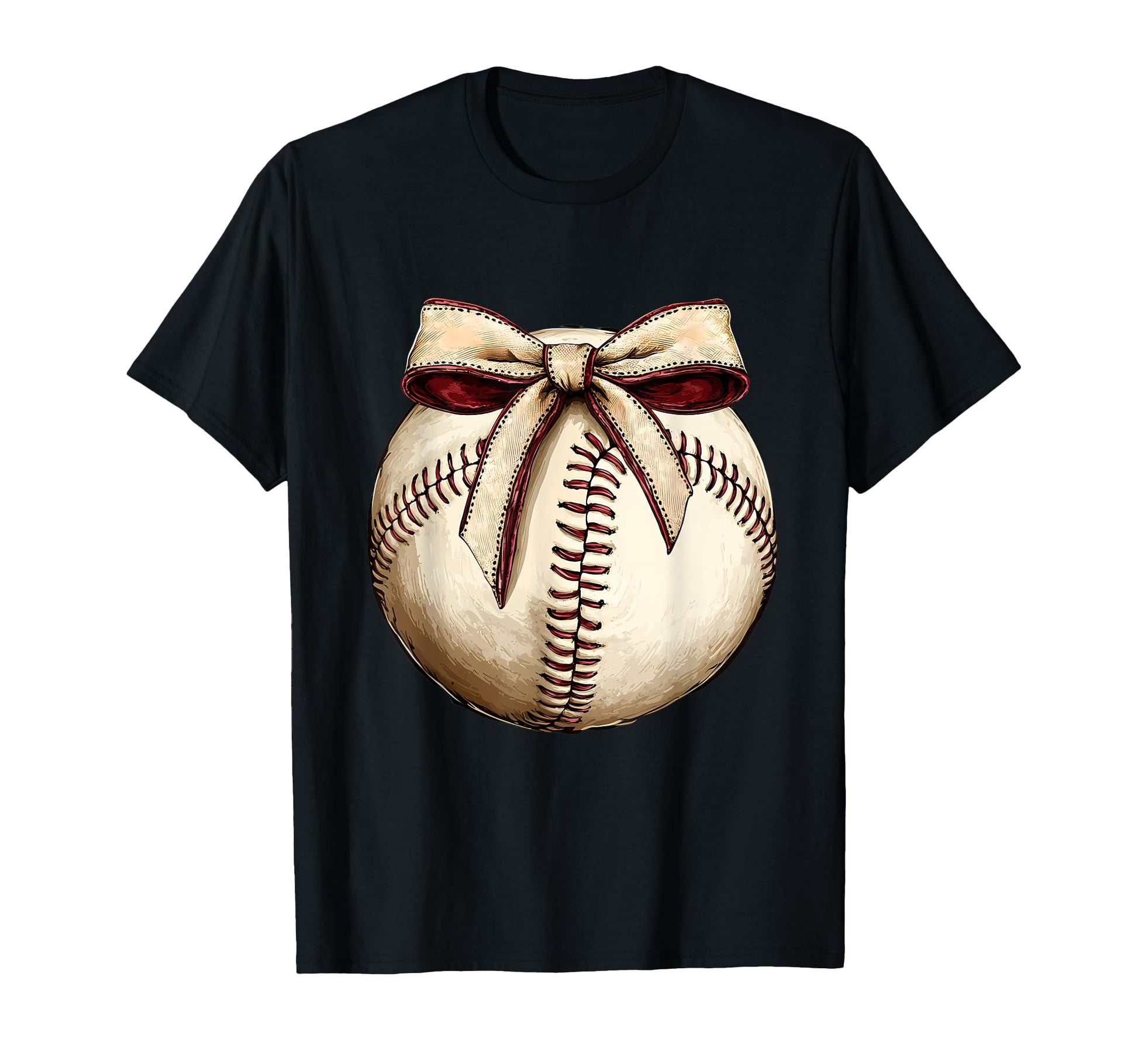 Baseball Coquette Bow Baseball Mom T-Shirt - Minimalist Print for Adults - T-Shirt, Sweatshirt, Hoodie