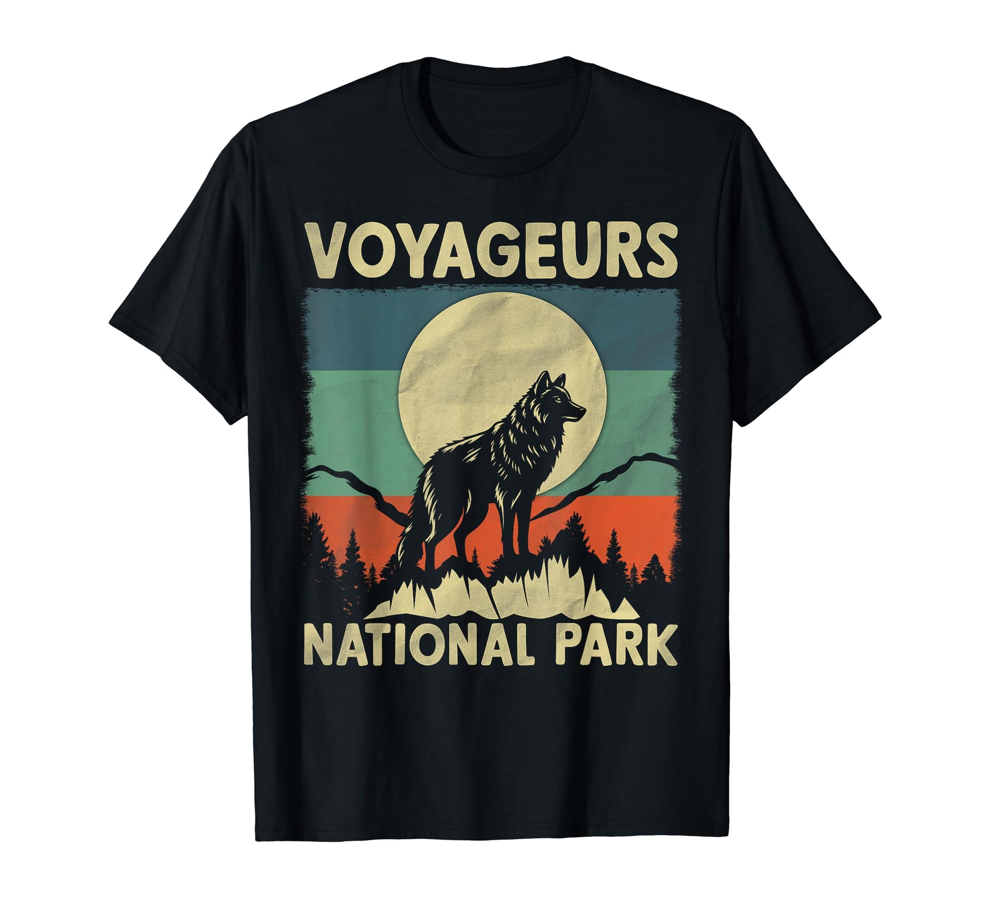 Wolf Voyageurs National Park T-Shirt - Trendy Graphic Men Women - T-Shirt, Sweatshirt, Hoodie