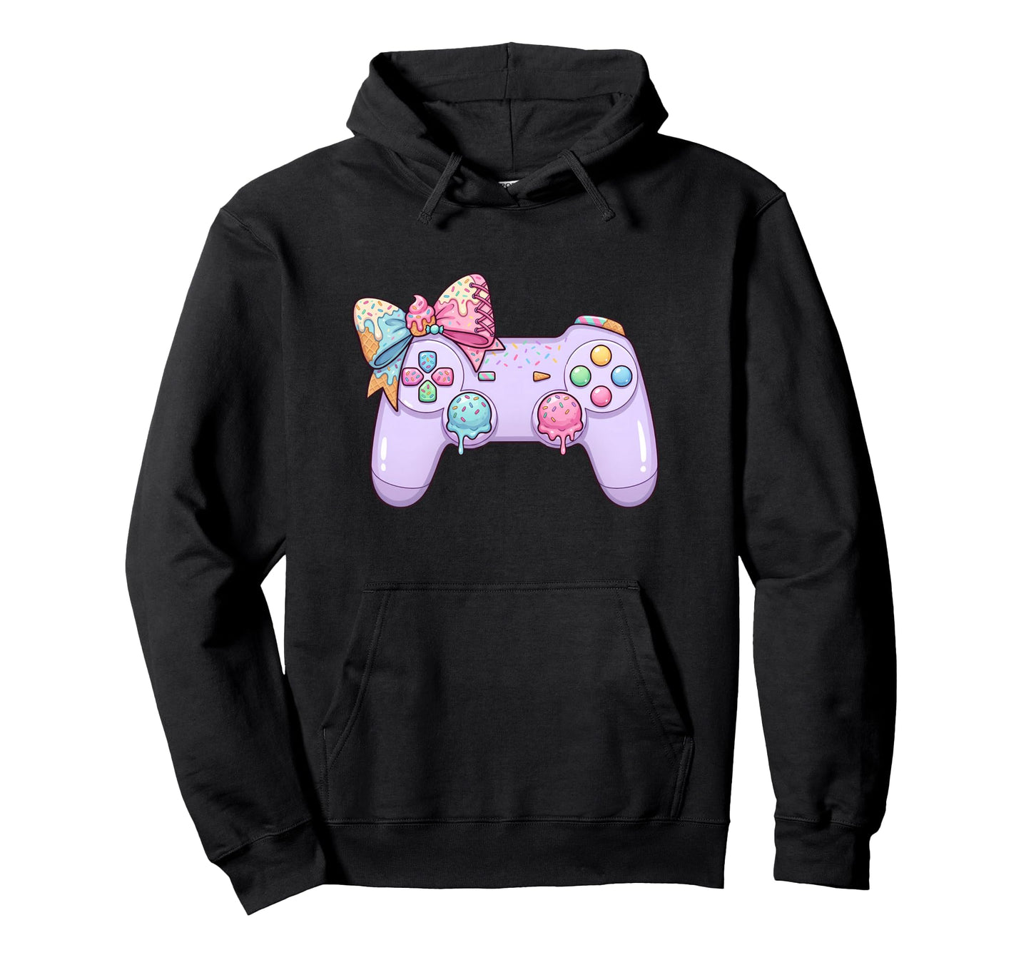 Ice Cream Drip Gamer Controller Hoodie - Aesthetic Graphic Men Women - T-Shirt, Sweatshirt, Hoodie