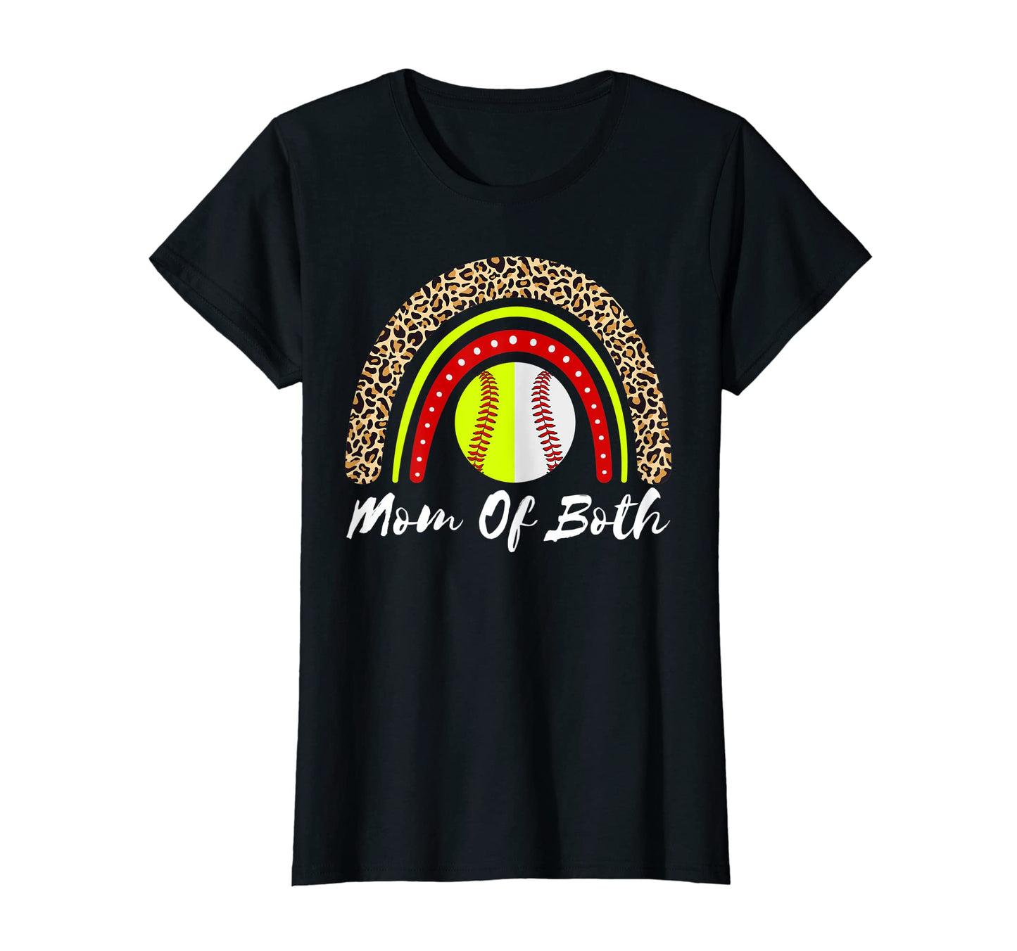 Womens Mom Both Baseball Softball T-Shirt - Fun Novelty Design Men Women - T-Shirt, Sweatshirt, Hoodie