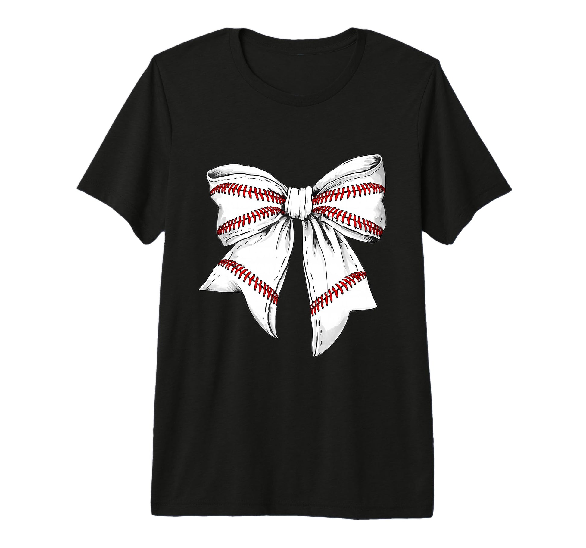 Baseball Mom Coquette Bow Gameday Tri T-Shirt - Graphic Print Men Women - T-Shirt, Sweatshirt, Hoodie
