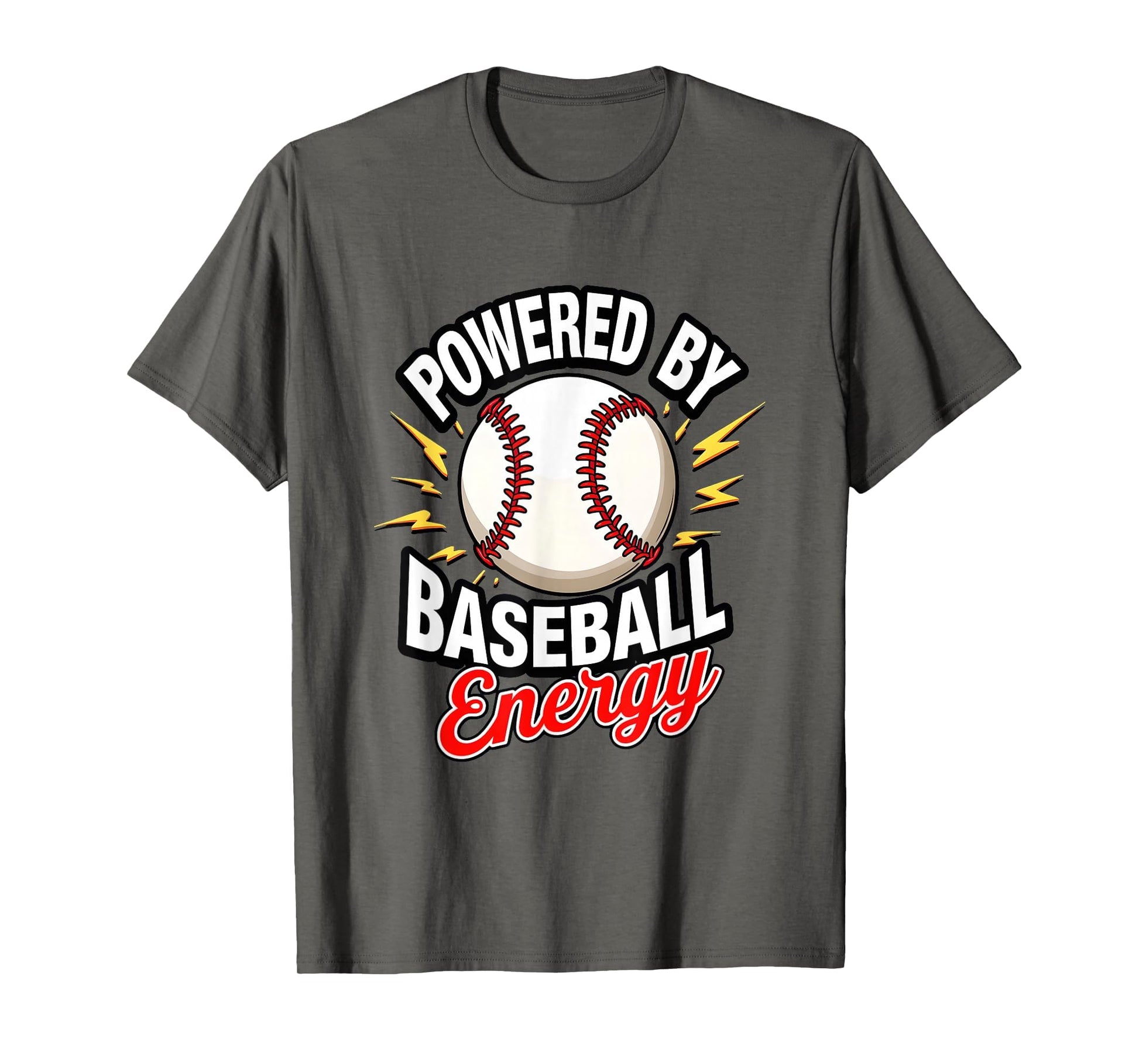 Powered Baseball Energy Sports T-Shirt - Aesthetic Graphic Unisex - T-Shirt, Sweatshirt, Hoodie