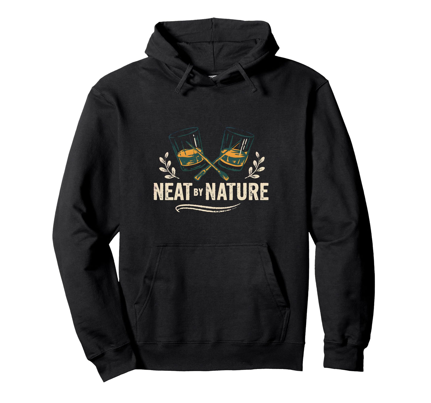 Neat Nature Whiskey Drinker Badge Hoodie - Trendy Graphic for Adults - T-Shirt, Sweatshirt, Hoodie