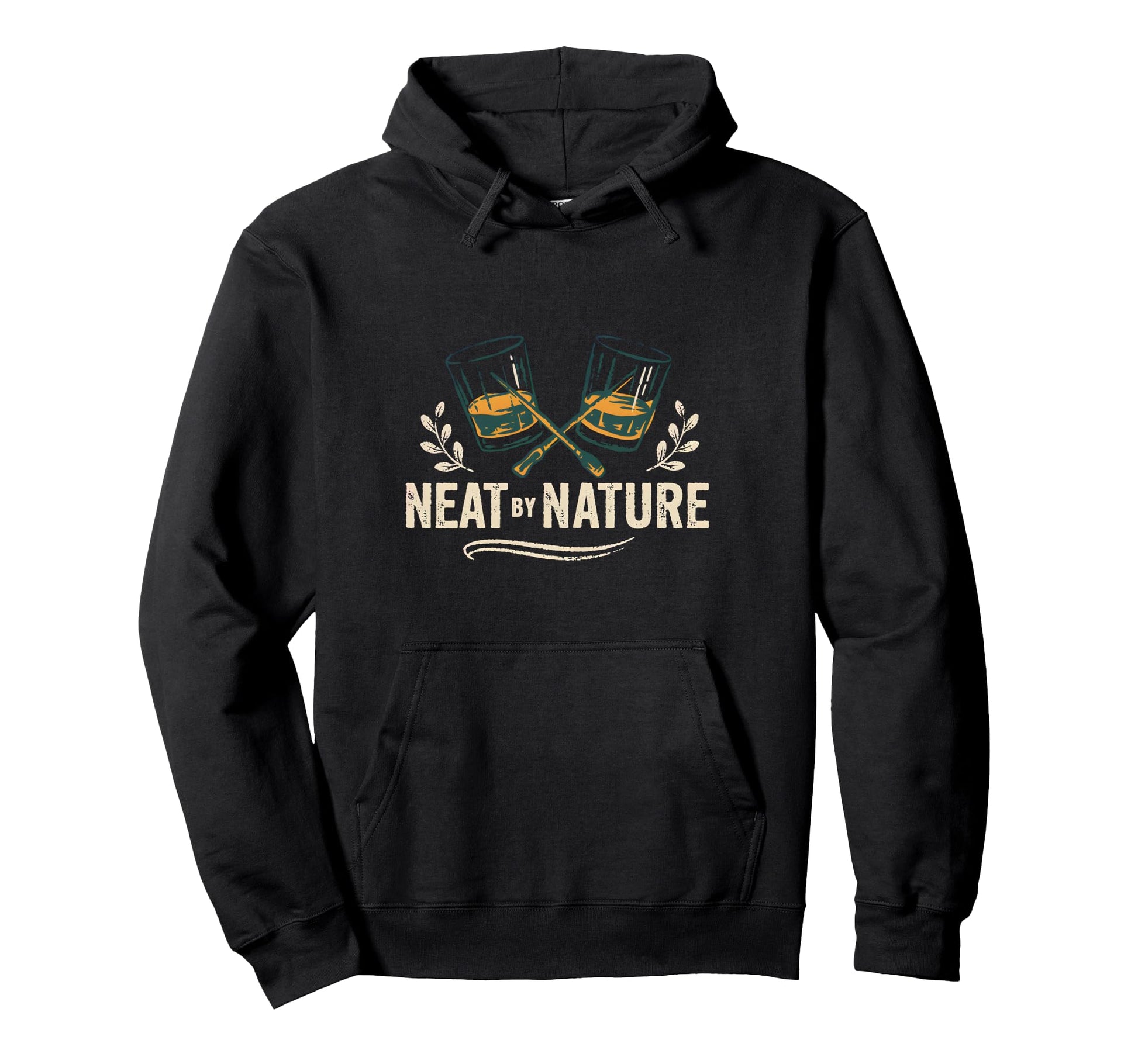 Neat Nature Whiskey Drinker Badge Hoodie - Trendy Graphic for Adults - T-Shirt, Sweatshirt, Hoodie
