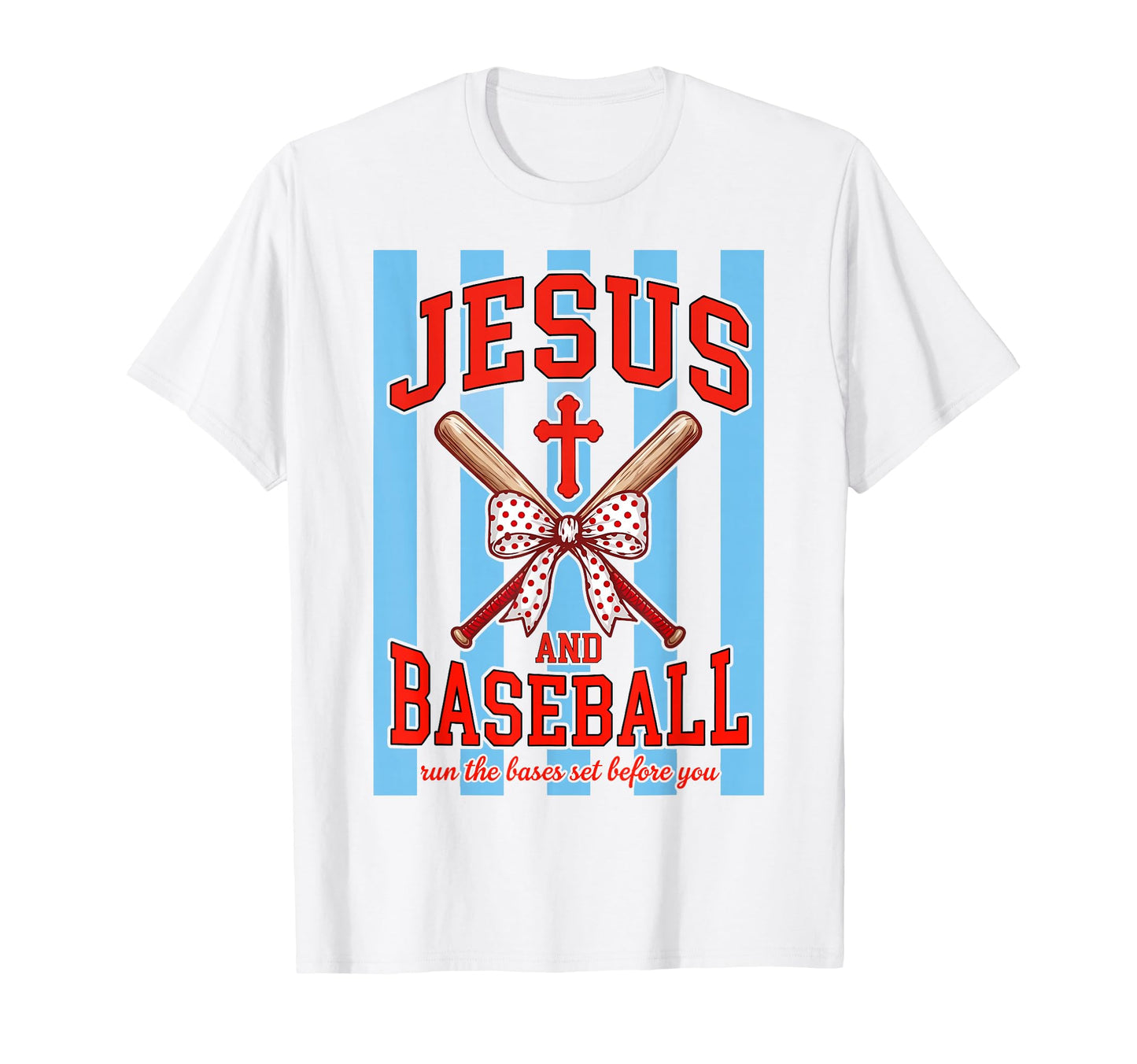 Jesus And Baseball Runs Bases Set T-Shirt - Custom Art Print Men Women - T-Shirt, Sweatshirt, Hoodie