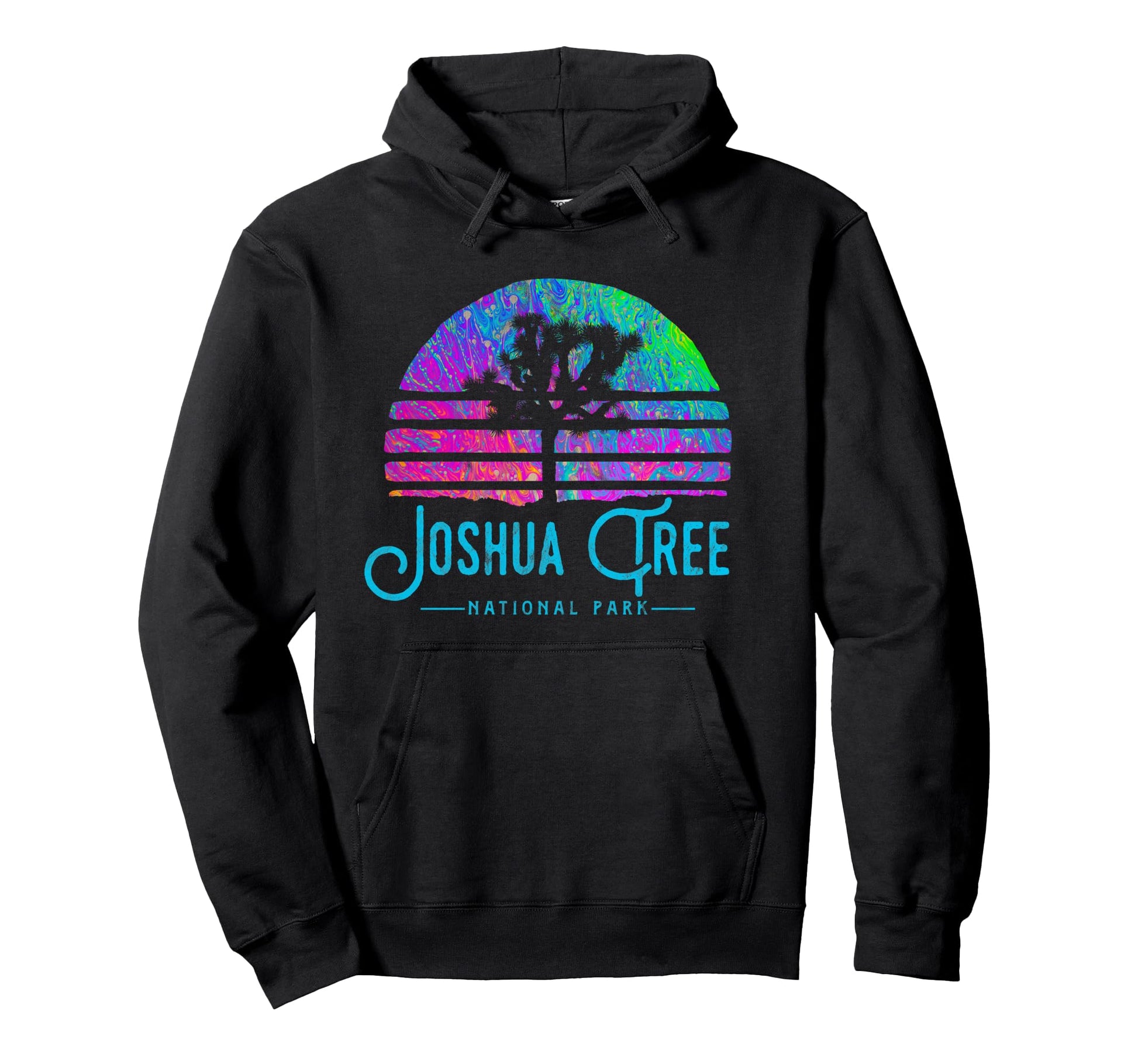 Psychedelic Joshua Tree National Park Road Hoodie - Trendy Graphic Unisex - T-Shirt, Sweatshirt, Hoodie
