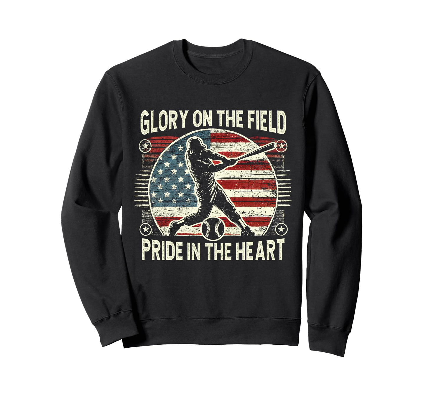 Glory Field Patriotic Baseball Mens Sweatshirt - Novelty Apparel Men Women - T-Shirt, Sweatshirt, Hoodie