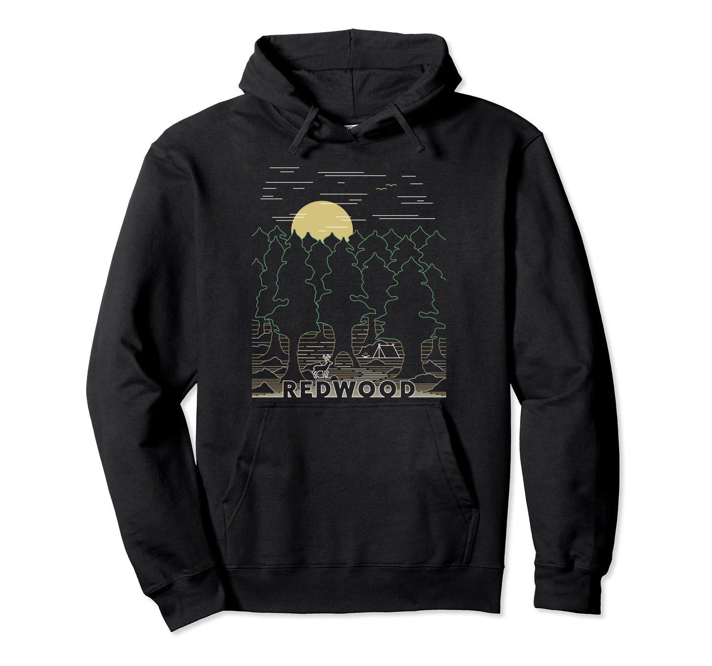 Redwood National Park California Redwood Hoodie - Minimalist Print Unisex - T-Shirt, Sweatshirt, Hoodie