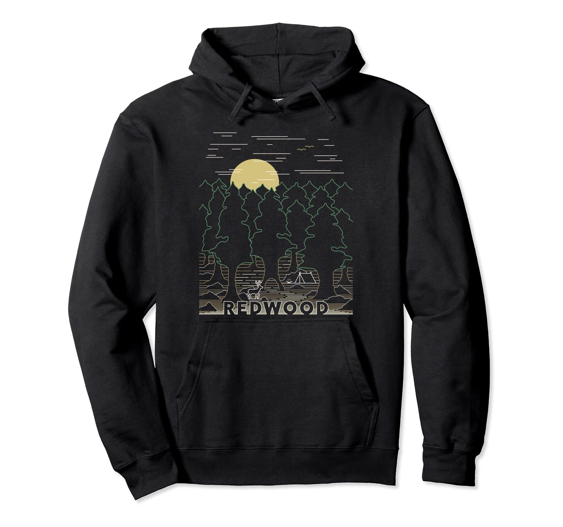 Redwood National Park California Redwood Hoodie - Minimalist Print Unisex - T-Shirt, Sweatshirt, Hoodie
