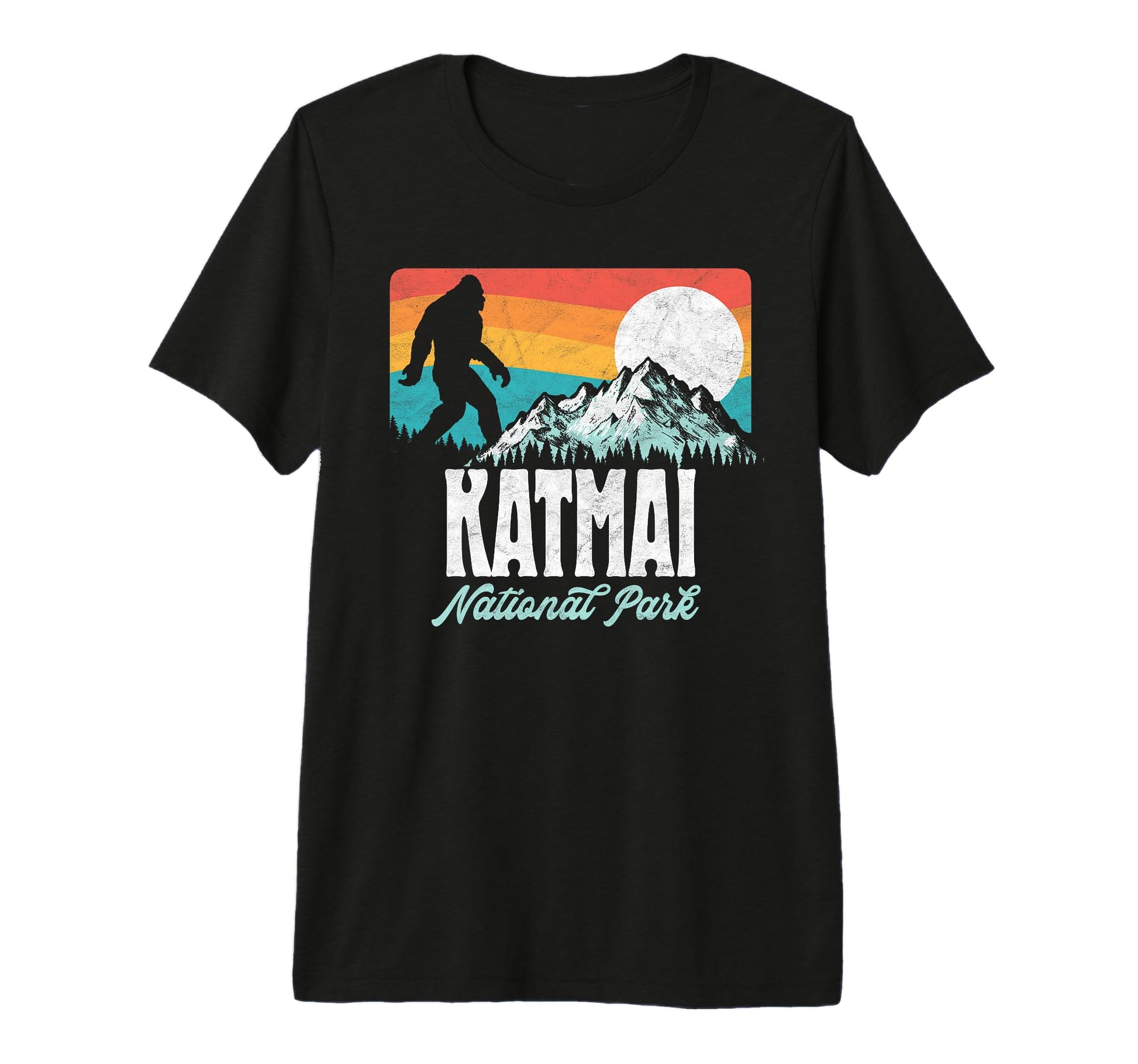 Katmai National Park Bigfoot Mountains T-Shirt - Trendy Graphic Men Women - T-Shirt, Sweatshirt, Hoodie
