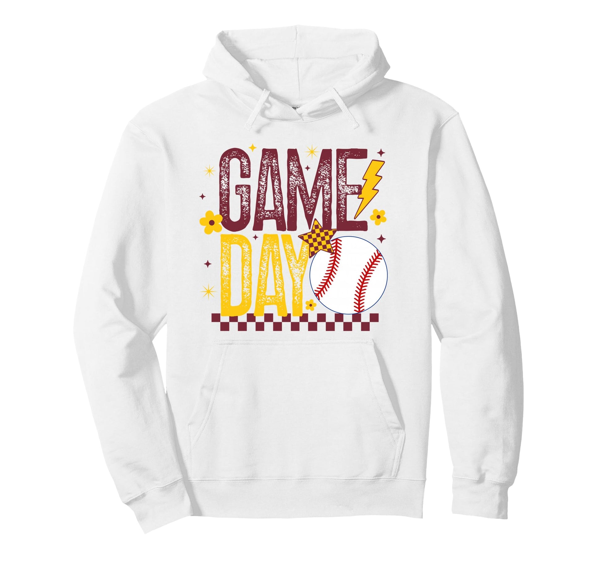 Game Day Baseball Mom Player Maroon Hoodie - Streetwear Style for Adults - T-Shirt, Sweatshirt, Hoodie