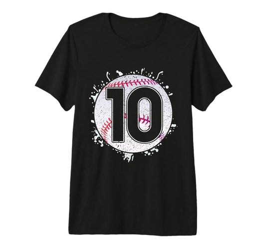 Baseball Birthday 10Th Birthday Party T-Shirt - Trendy Graphic Men Women - T-Shirt, Sweatshirt, Hoodie