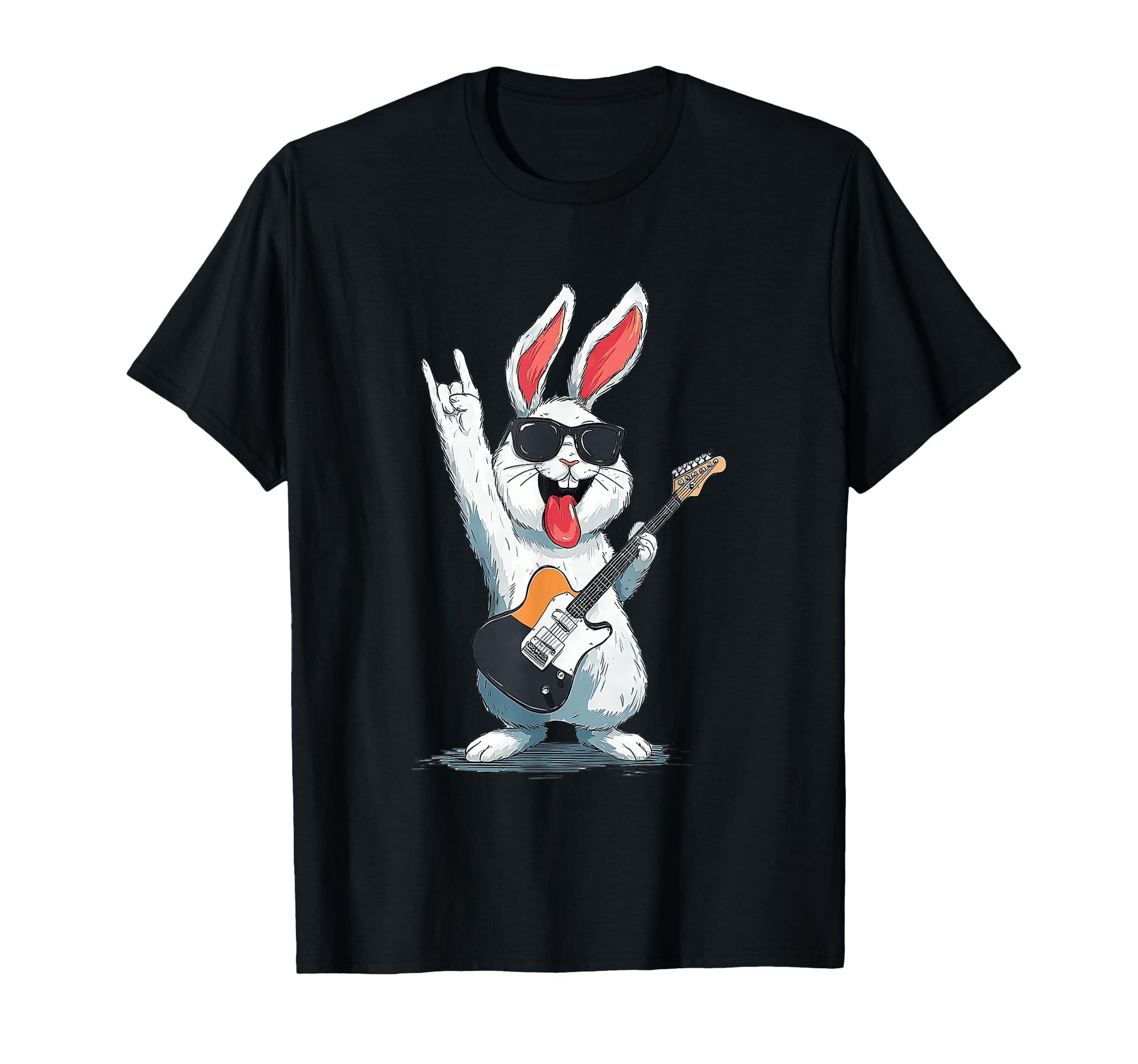 Rock Rabbit Funny Bunny Musician T-Shirt - Unique Graphic Men Women - T-Shirt, Sweatshirt, Hoodie