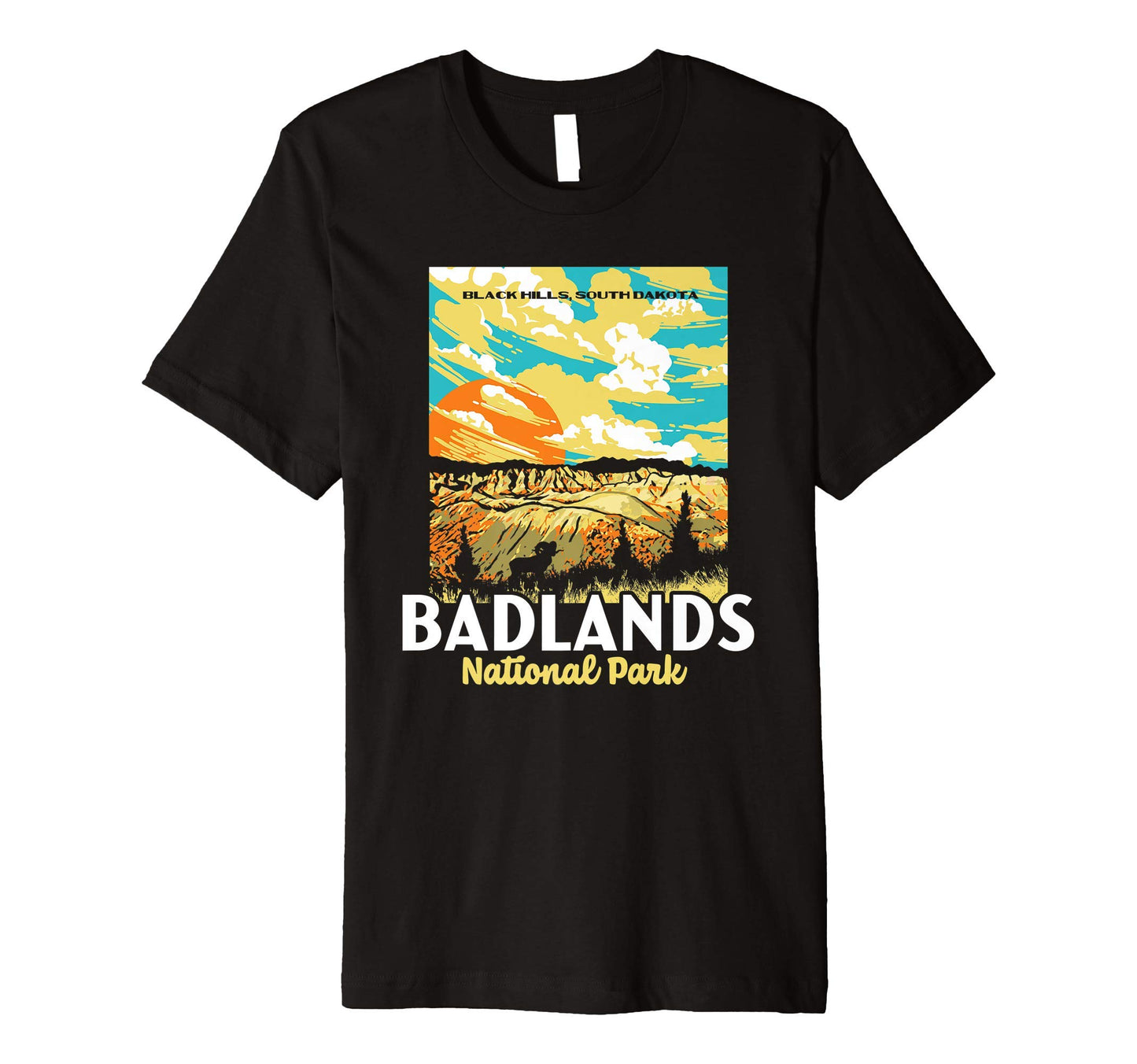 Badlands National Park South Dakota Wpa T-Shirt - Unique Graphic Men Women - T-Shirt, Sweatshirt, Hoodie