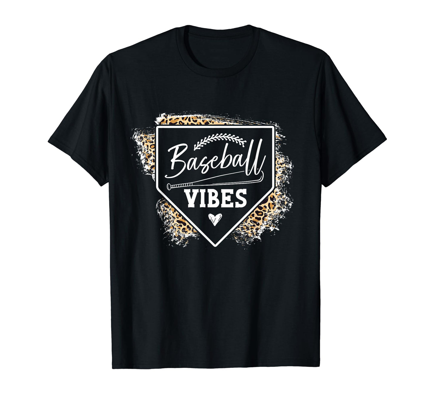 Baseball Vibes Womens Leopard Pattern T-Shirt - Trendy Graphic Men Women - T-Shirt, Sweatshirt, Hoodie