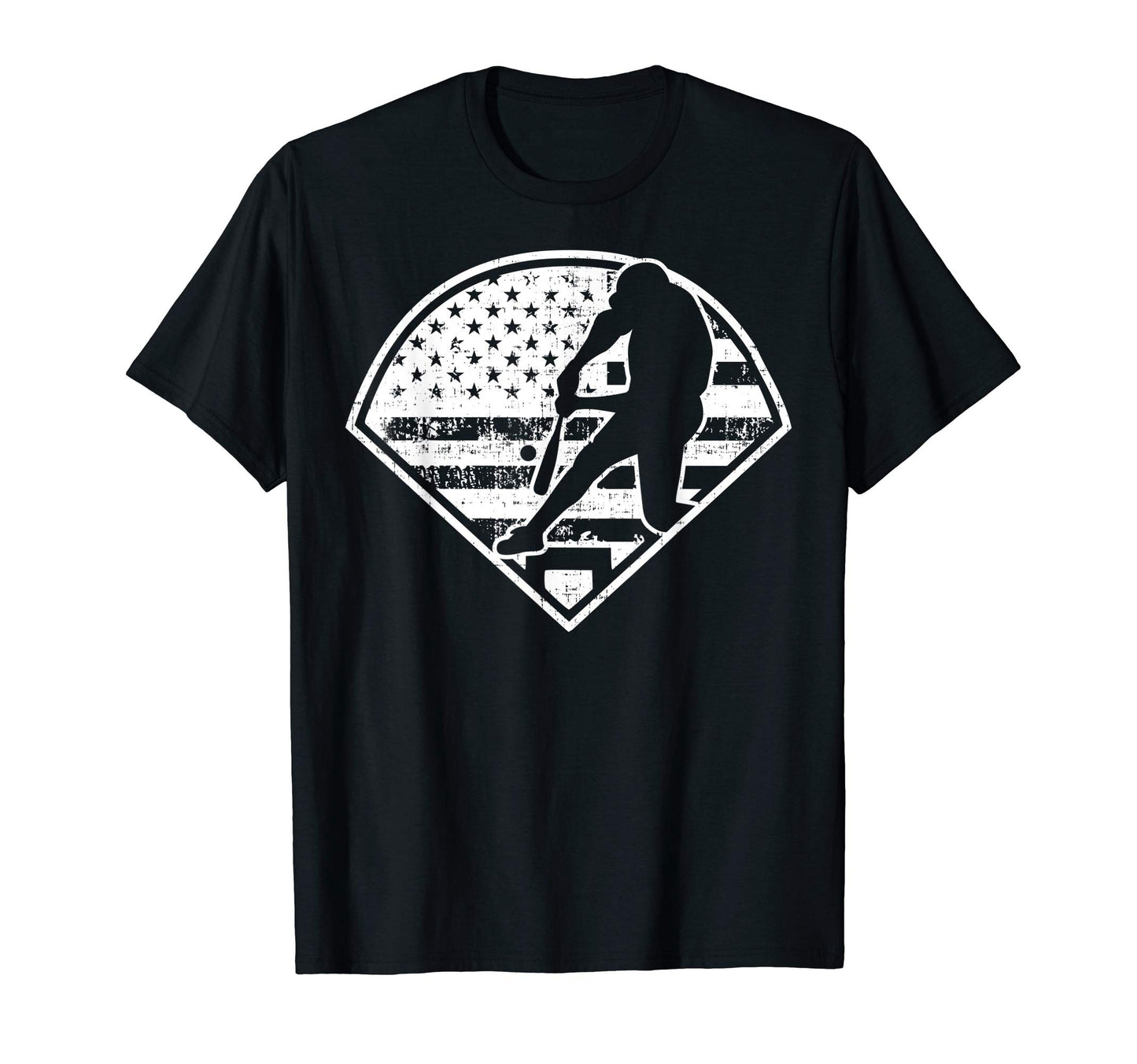 Patriotic American Flag Baseball T-Shirt - Fun Novelty Design Men Women - T-Shirt, Sweatshirt, Hoodie