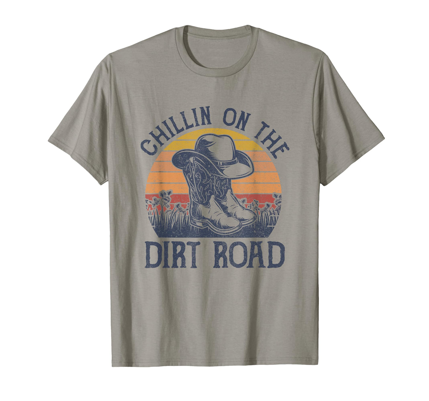 Chillin Dirt Road Cowboy Hat Western T-Shirt - Custom Art Print Men Women - T-Shirt, Sweatshirt, Hoodie