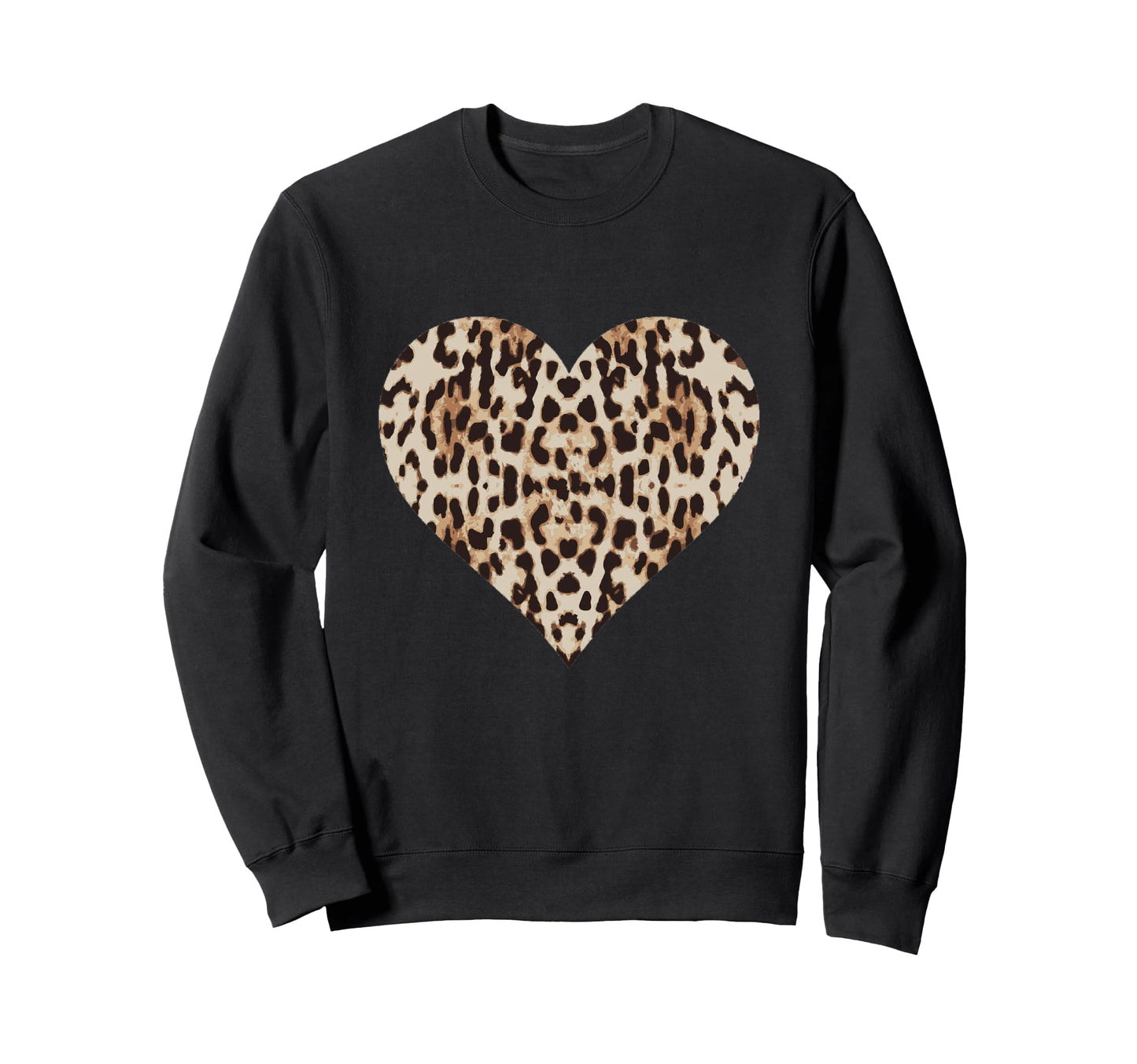 Cheetah Leopard Heart Animal Love Sweatshirt - Trendy Graphic for Adults - T-Shirt, Sweatshirt, Hoodie
