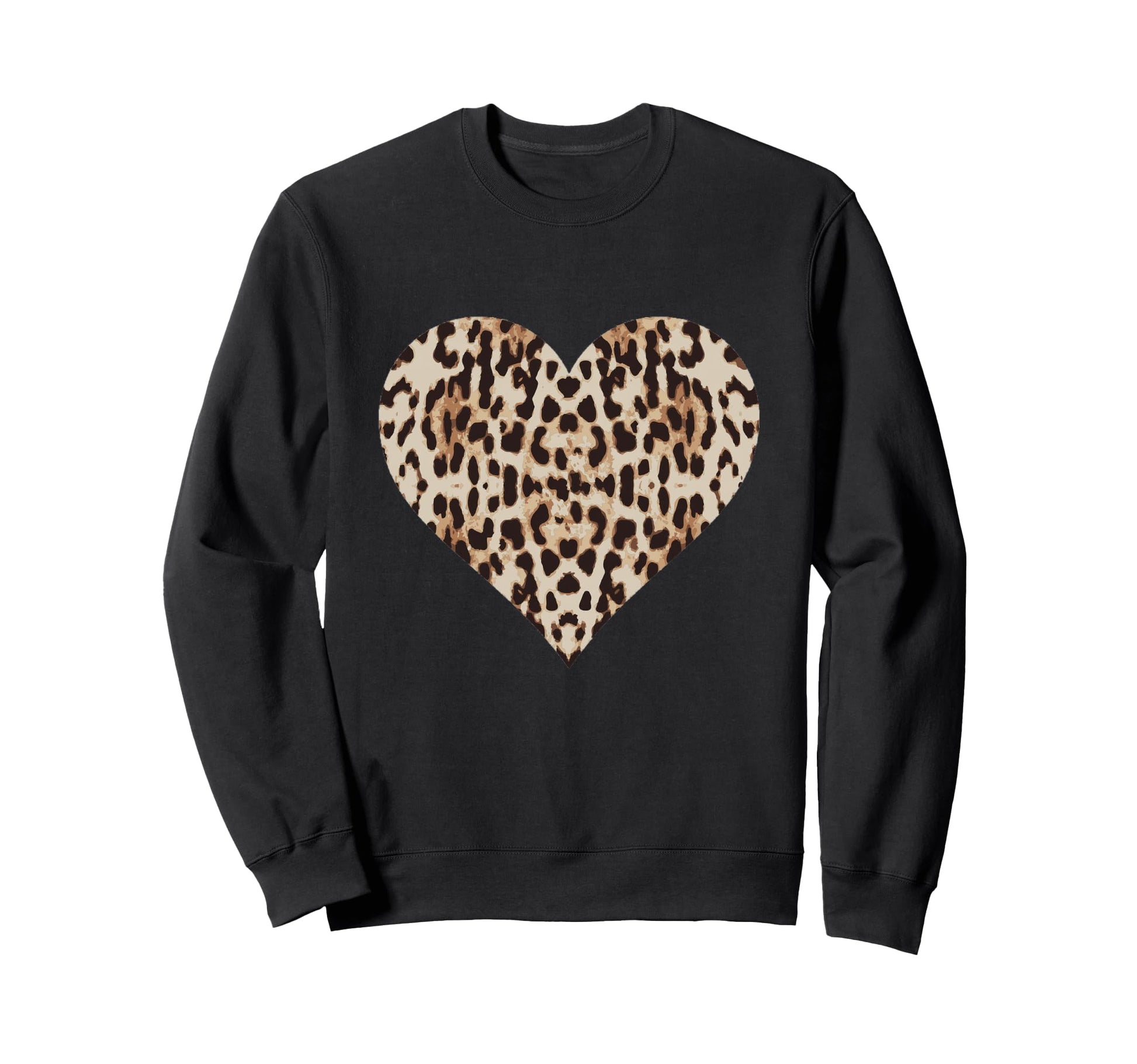 Cheetah Leopard Heart Animal Love Sweatshirt - Trendy Graphic for Adults - T-Shirt, Sweatshirt, Hoodie