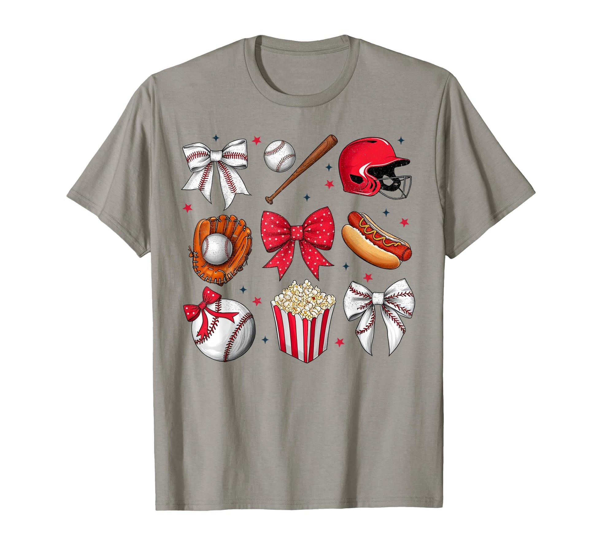 Baseball Coquette Bow Baseball Cheer T-Shirt - Minimalist Print for Adults - T-Shirt, Sweatshirt, Hoodie