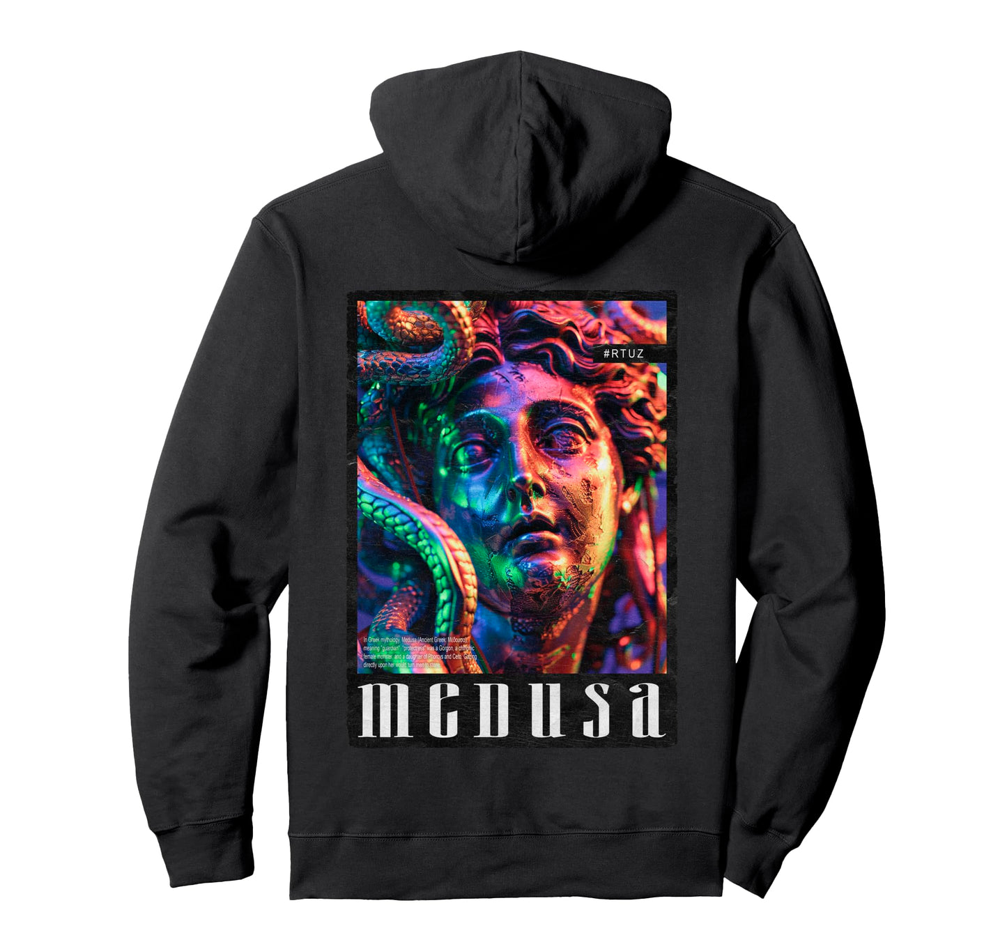 Medusa Y2K Back Streetwear Hoodie - Aesthetic Graphic for Adults - T-Shirt, Sweatshirt, Hoodie