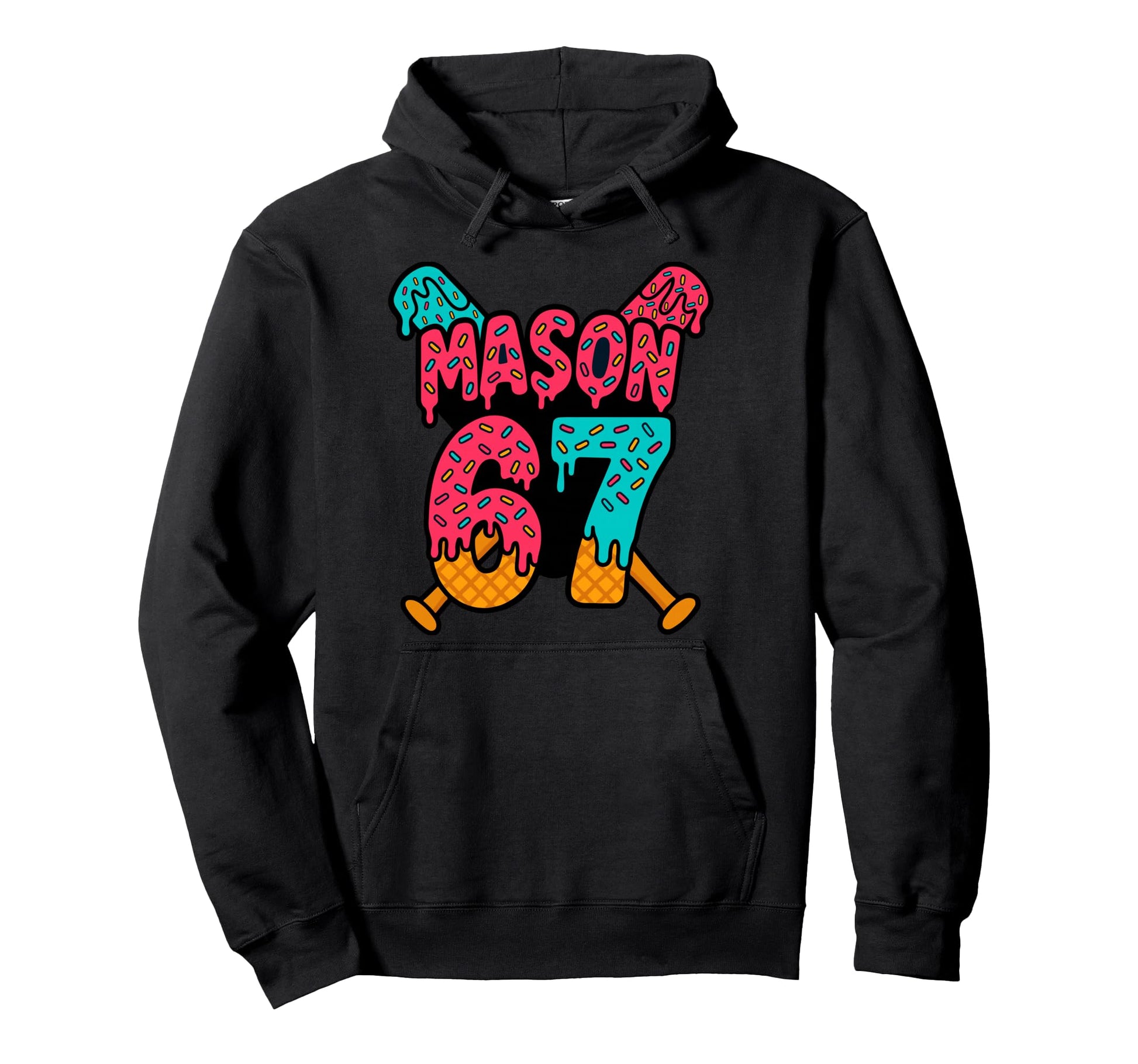 Mason 67 Funny Ice Cream Drip Baseball Meme Hoodie - Novelty Apparel Unisex - T-Shirt, Sweatshirt, Hoodie