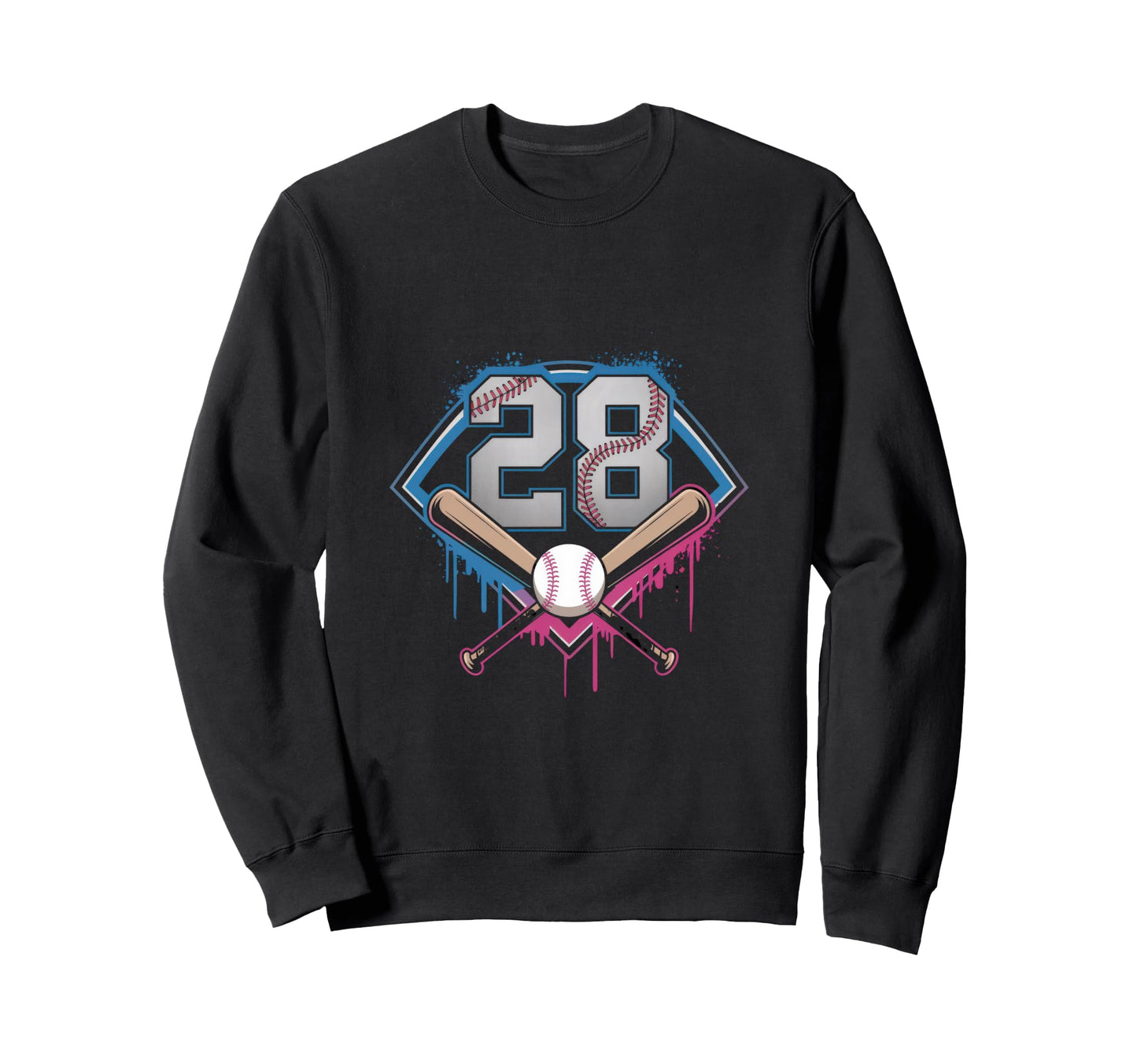 Baseball Home Ice Cream 28Th Birthday Sweatshirt - Streetwear Style Unisex - T-Shirt, Sweatshirt, Hoodie