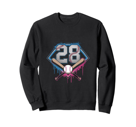 Baseball Home Ice Cream 28Th Birthday Sweatshirt - Streetwear Style Unisex - T-Shirt, Sweatshirt, Hoodie