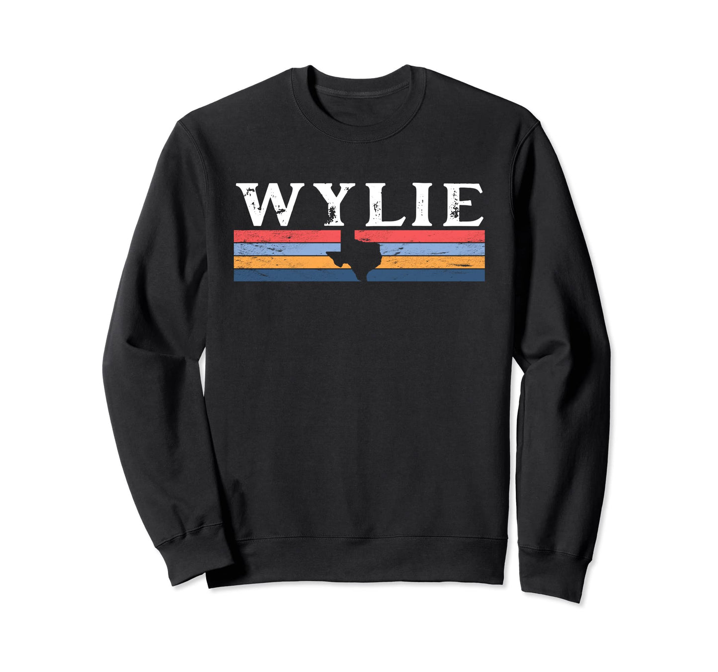 Wylie Texas Tx Stripes State 70S Sweatshirt - Graphic Print for Adults - T-Shirt, Sweatshirt, Hoodie