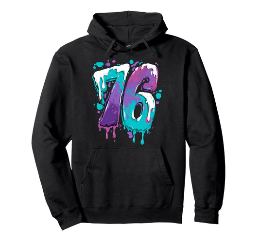 Baseball 76 Number Hoodie - Graphic Print Men Women - T-Shirt, Sweatshirt, Hoodie