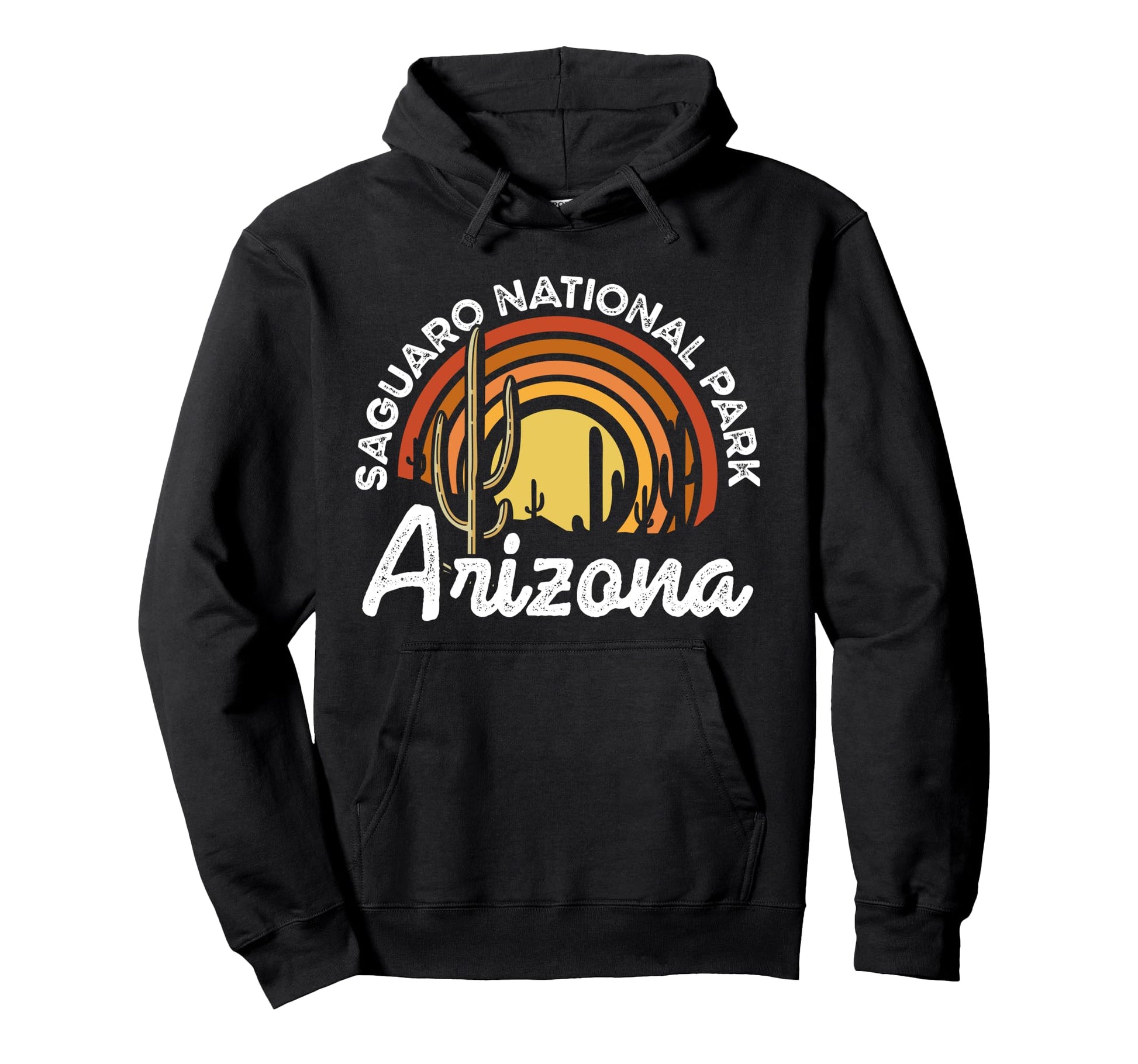 Saguaro National Park Stripes Arizona Hoodie - Unique Graphic Unisex - T-Shirt, Sweatshirt, Hoodie
