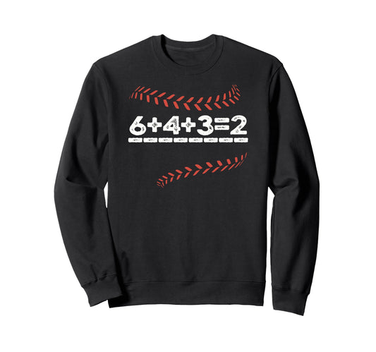 6 4 3 2 Double Play Funny Sweatshirt - Aesthetic Graphic for Adults - T-Shirt, Sweatshirt, Hoodie
